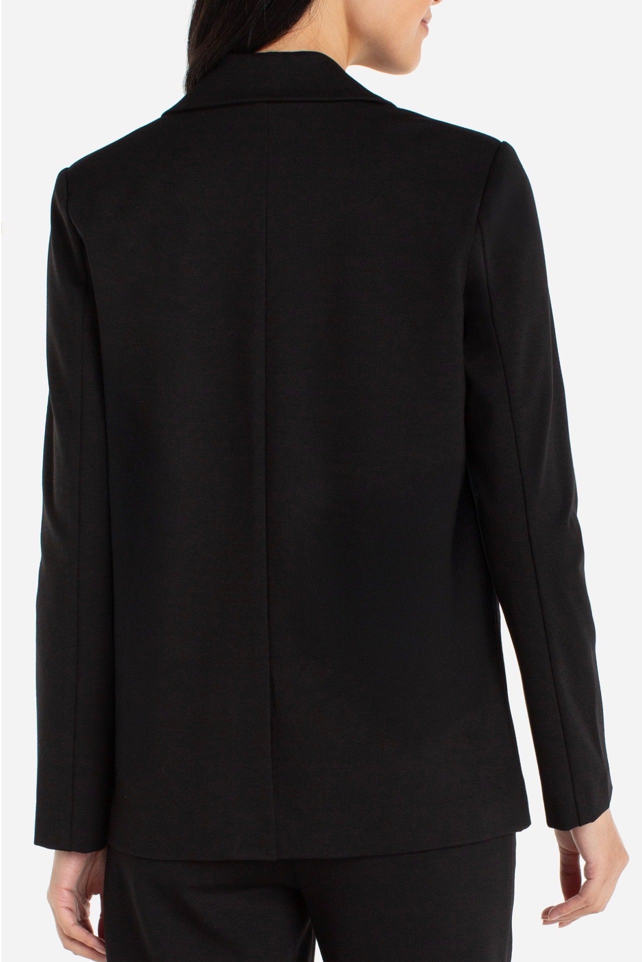 Black blazer with button sleeve