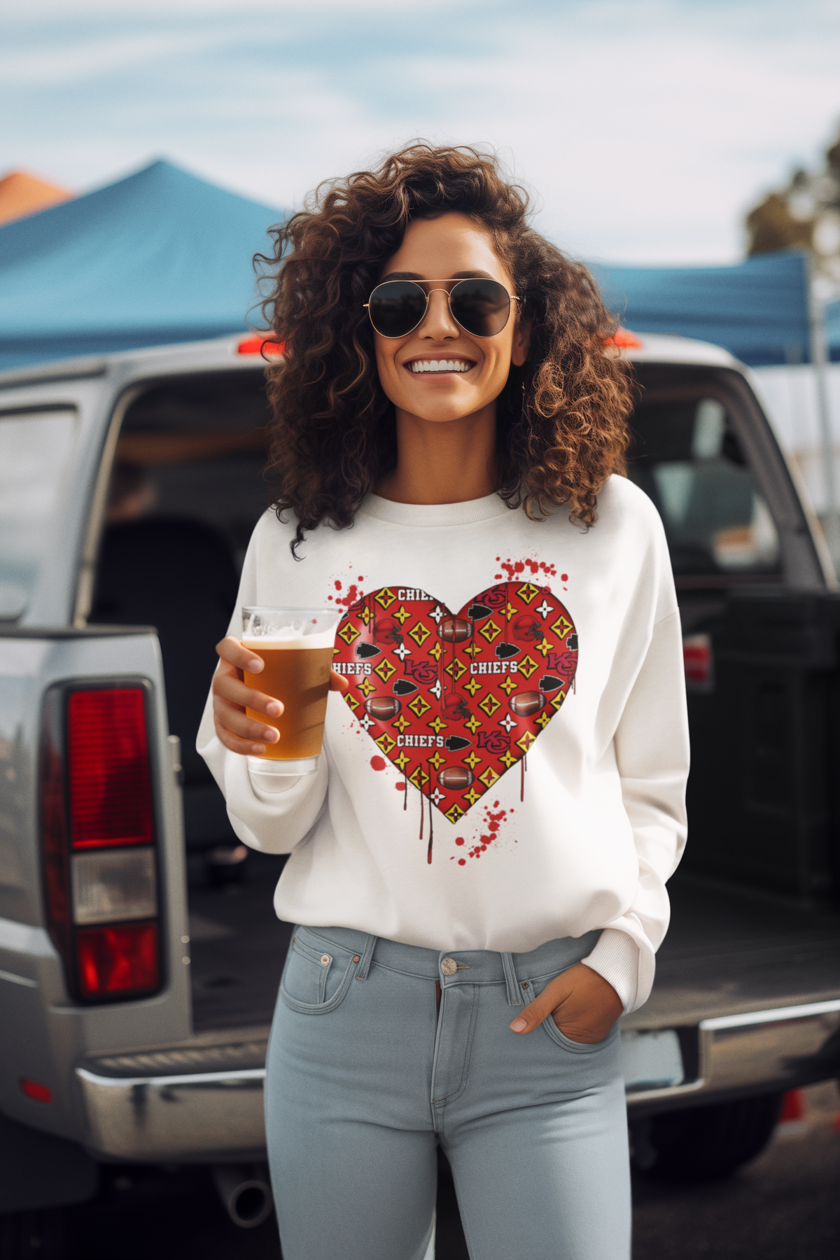 My Heart Football graphic t-shirt