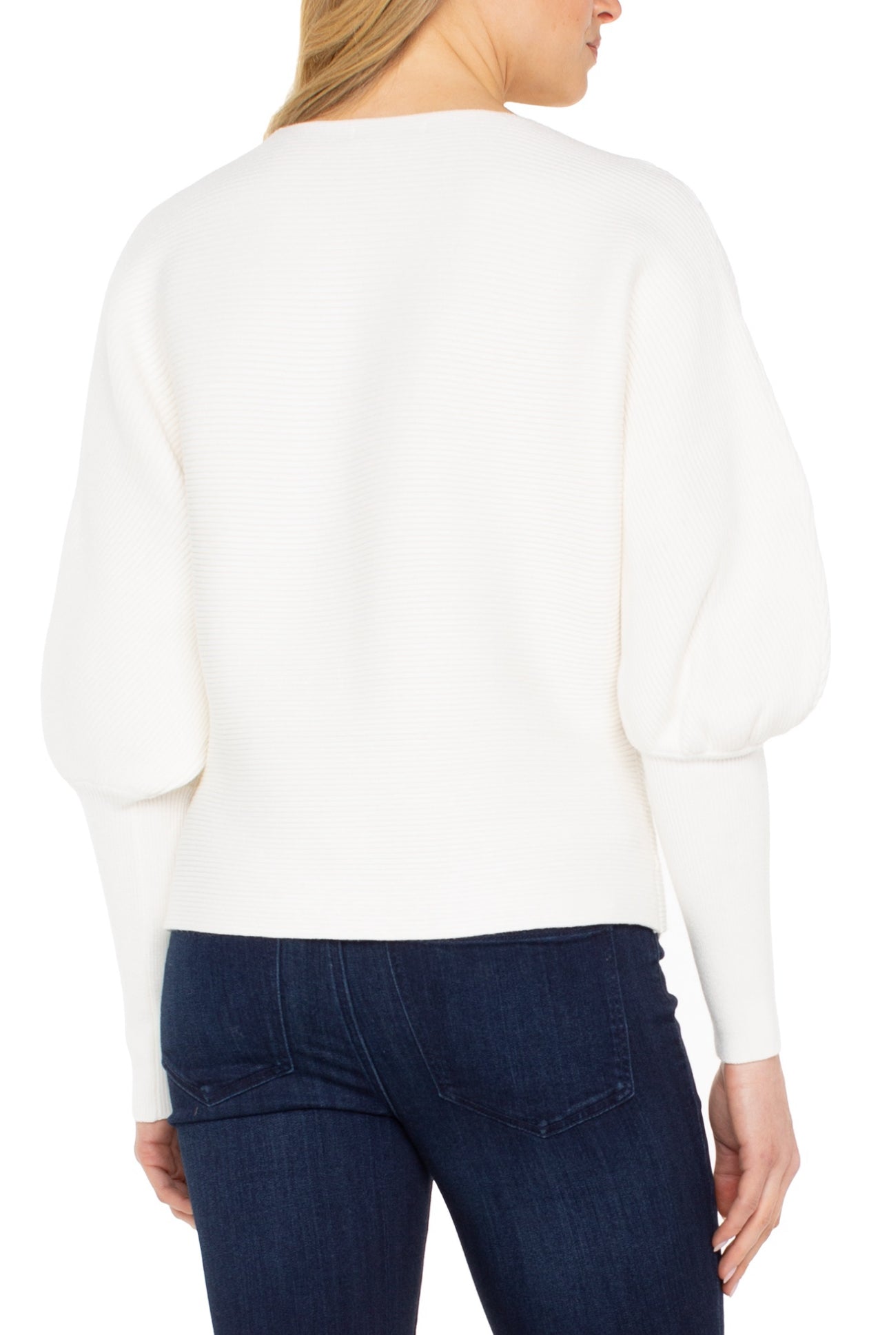 LONG SLEEVE BOAT NECK DOLMAN SWEATER
