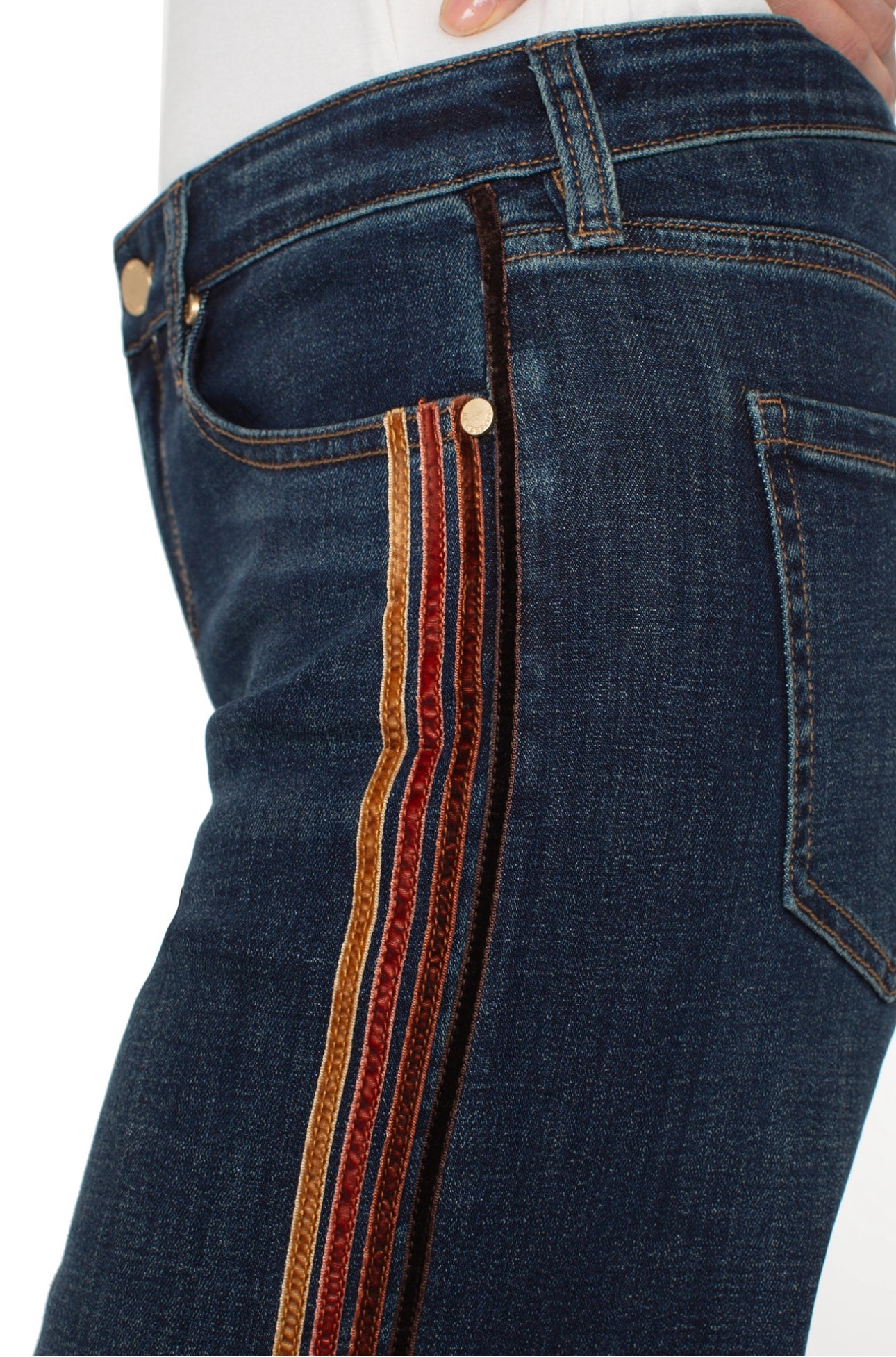 Stride Wide Leg with Velvet Trim 28”