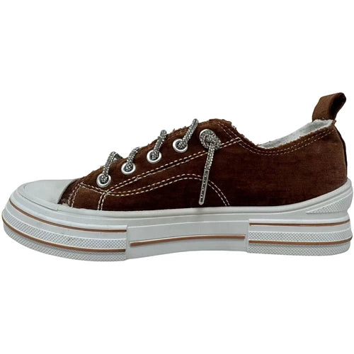 VERY G AMAN 2 IN TAN VELVET