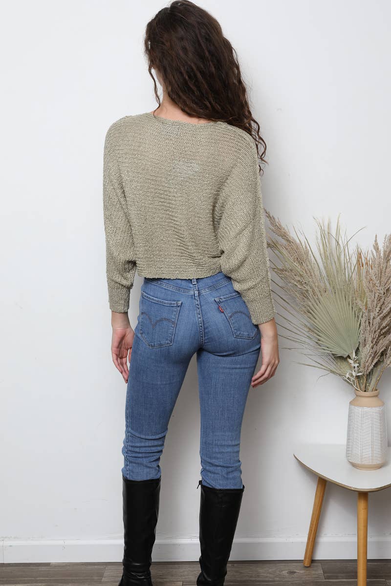 OPEN KNIT LIGHT WEIGHT PULLOVER SWEATER