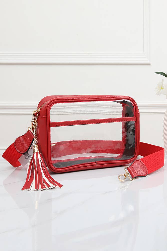 Clear PU Cross Body Camera Bag