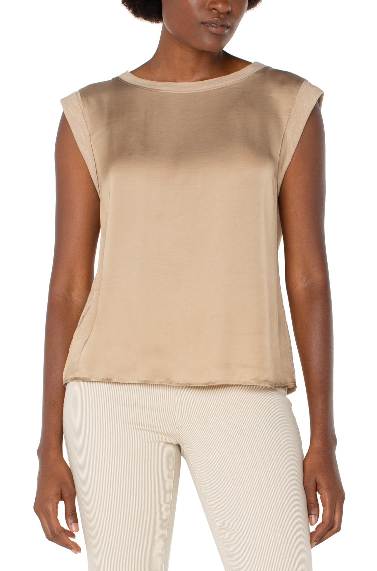Champagne woven to knit Top