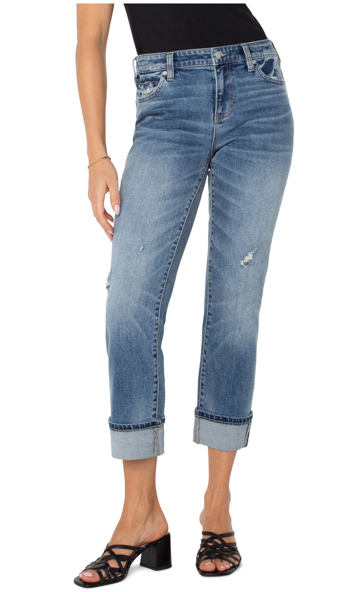 MARLEY GIRLFRIEND CUFFED JEANS