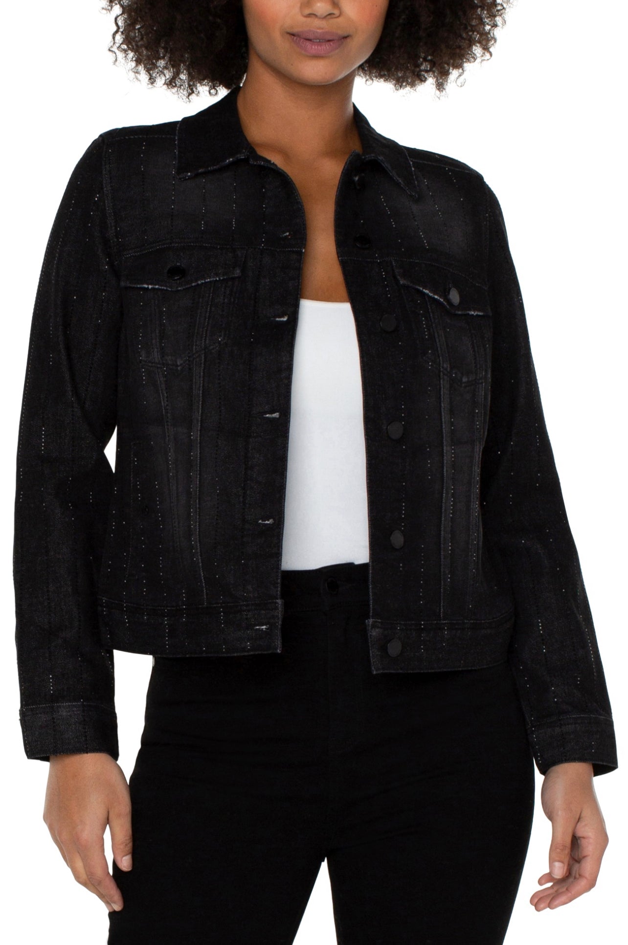CLASSIC JEAN JACKET WITH CRYSTALLINE