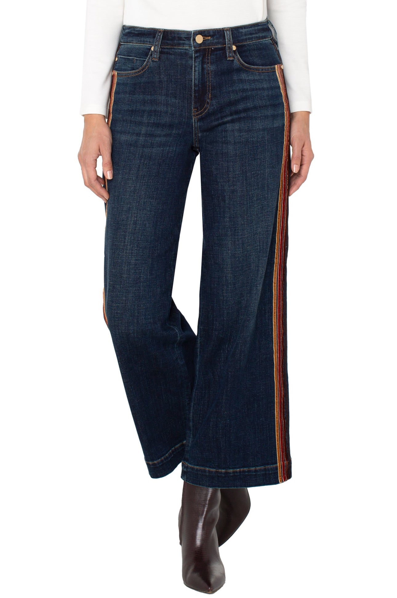 Stride Wide Leg with Velvet Trim 28”