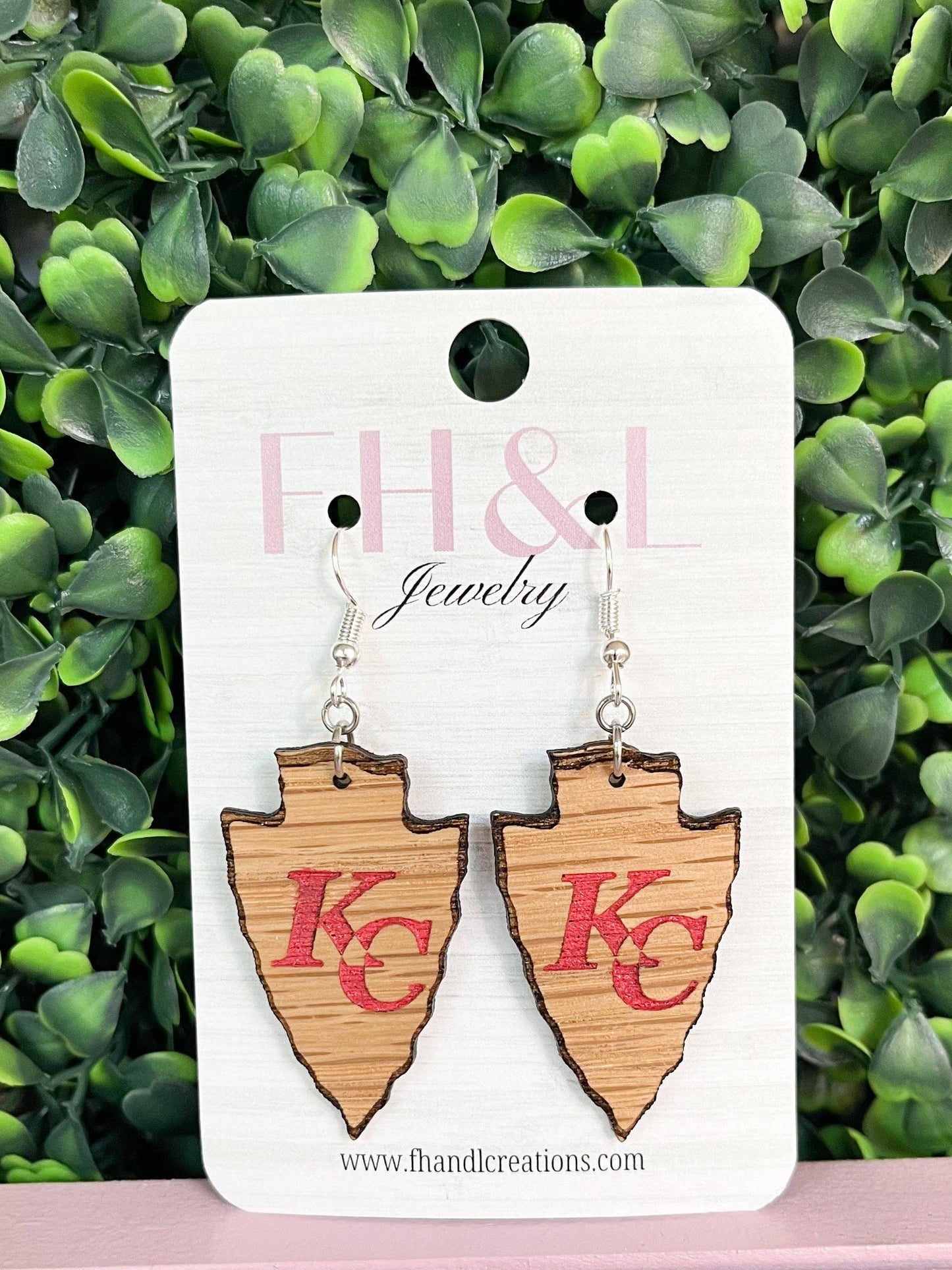 KC Chiefs Wooden Arrowheads