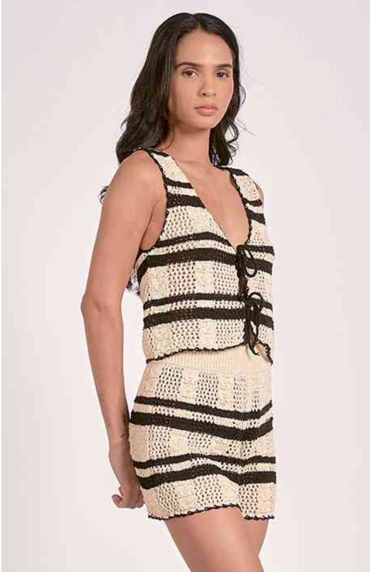 ELAN VEST TOP WITH TIES (LINED)