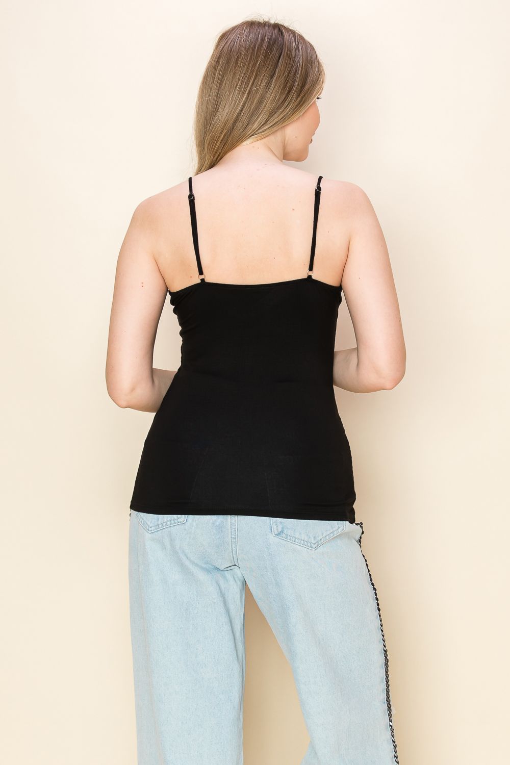 RHINESTONE FRONT TANK TOP
