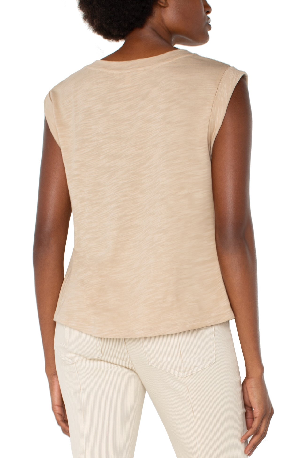 Champagne woven to knit Top