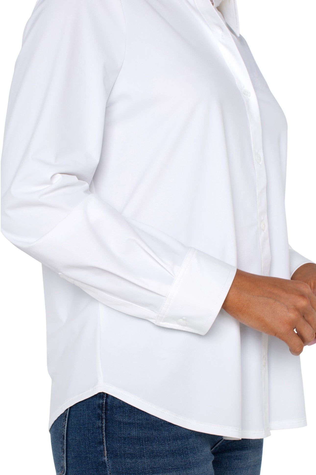 BUTTON FRONT KNIT BLOUSE