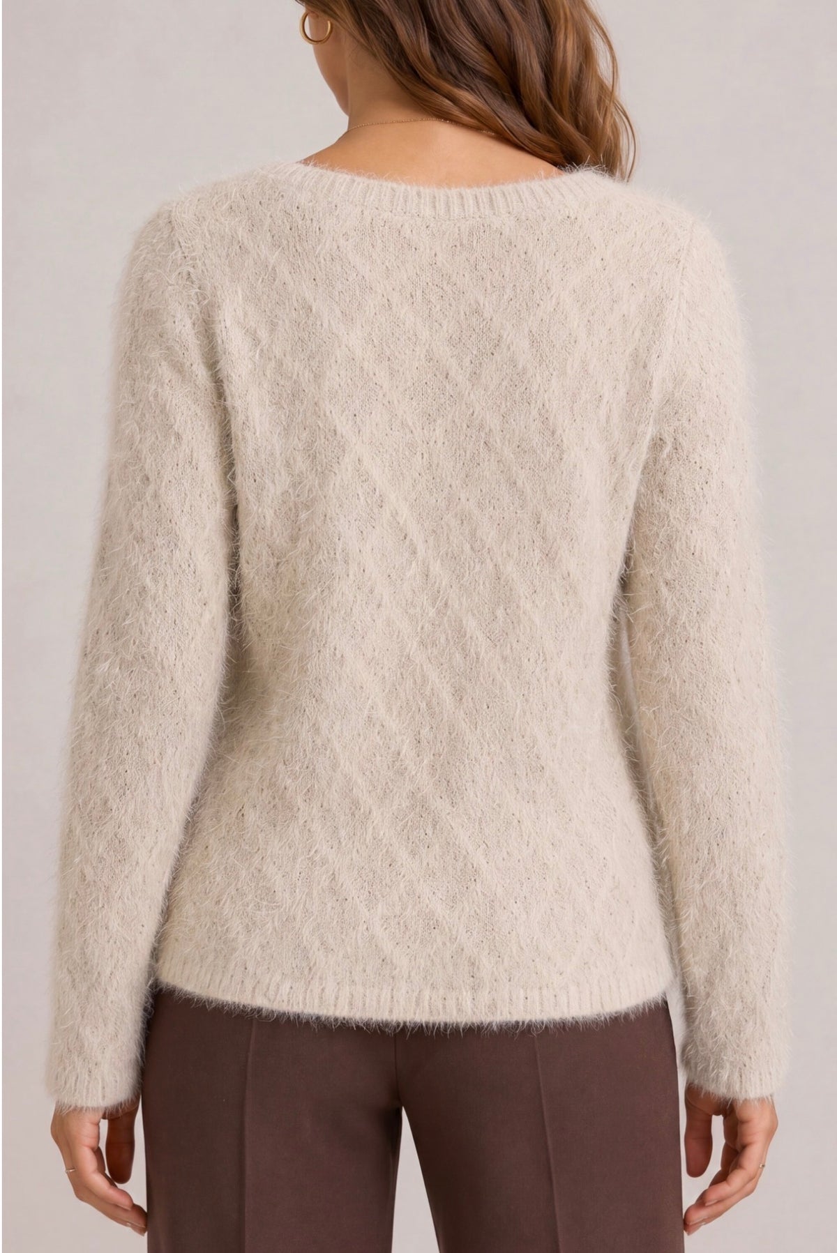 Long sleeve boat neck sweater super soft 