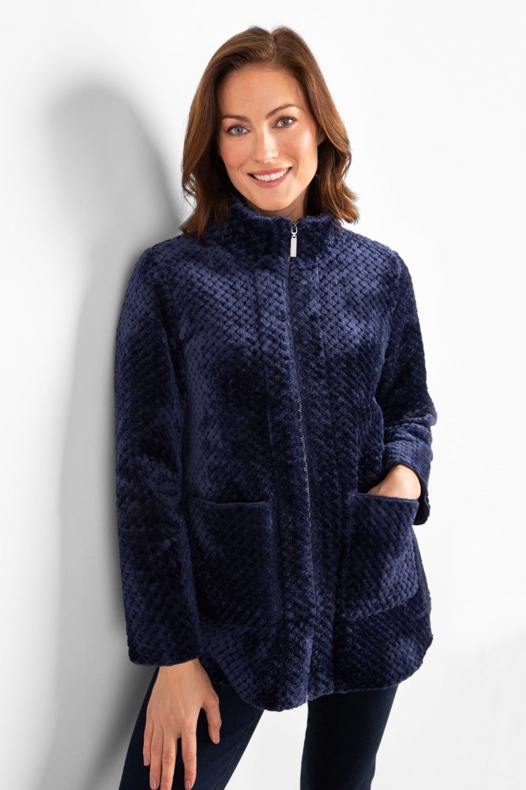 HABITAT NAVY SHERPA COAT