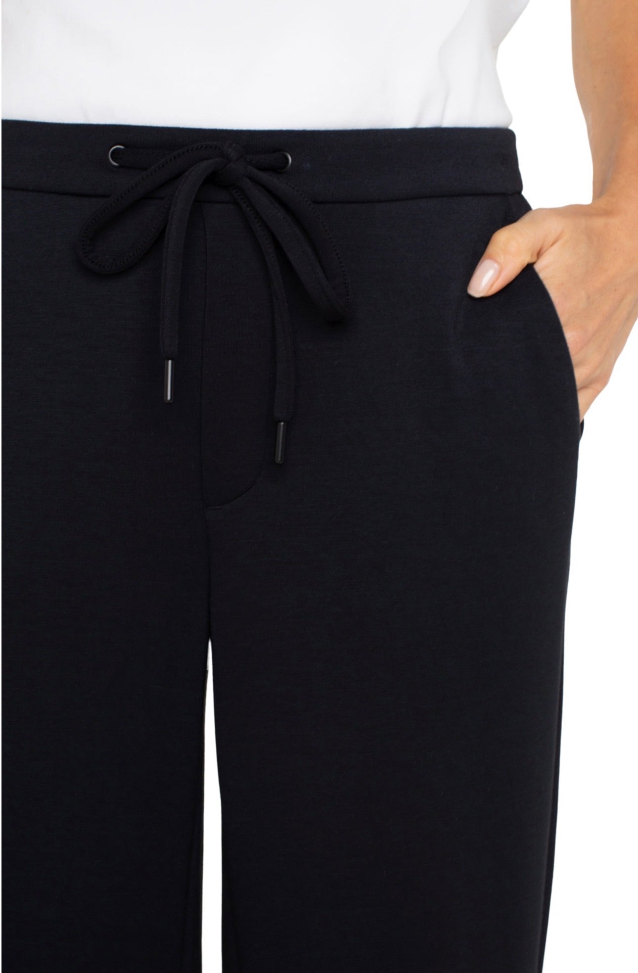 Pull on wide leg crop trouser