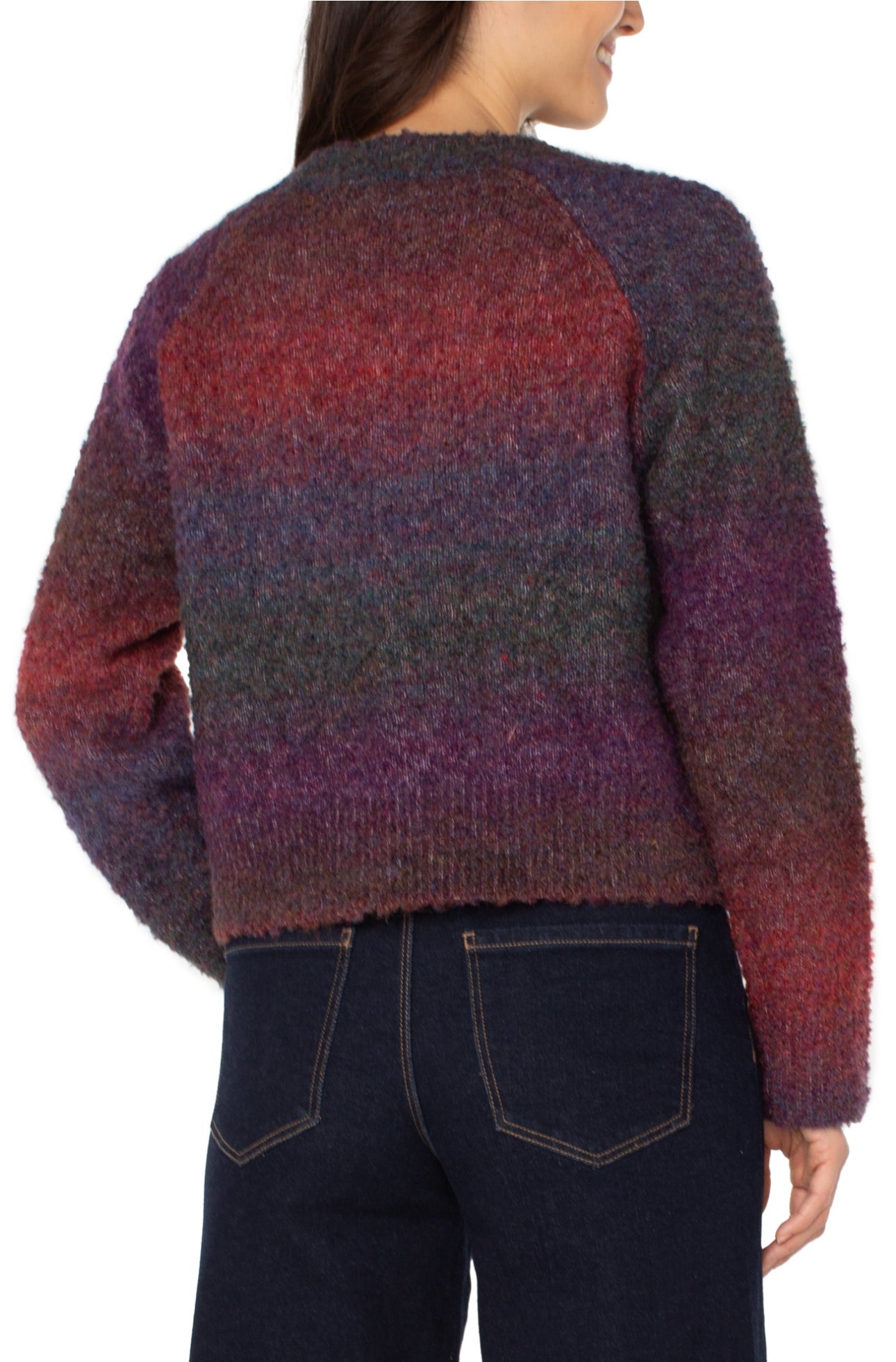 LONG SLEEVE RAGLAN CARDIGAN SWEATER