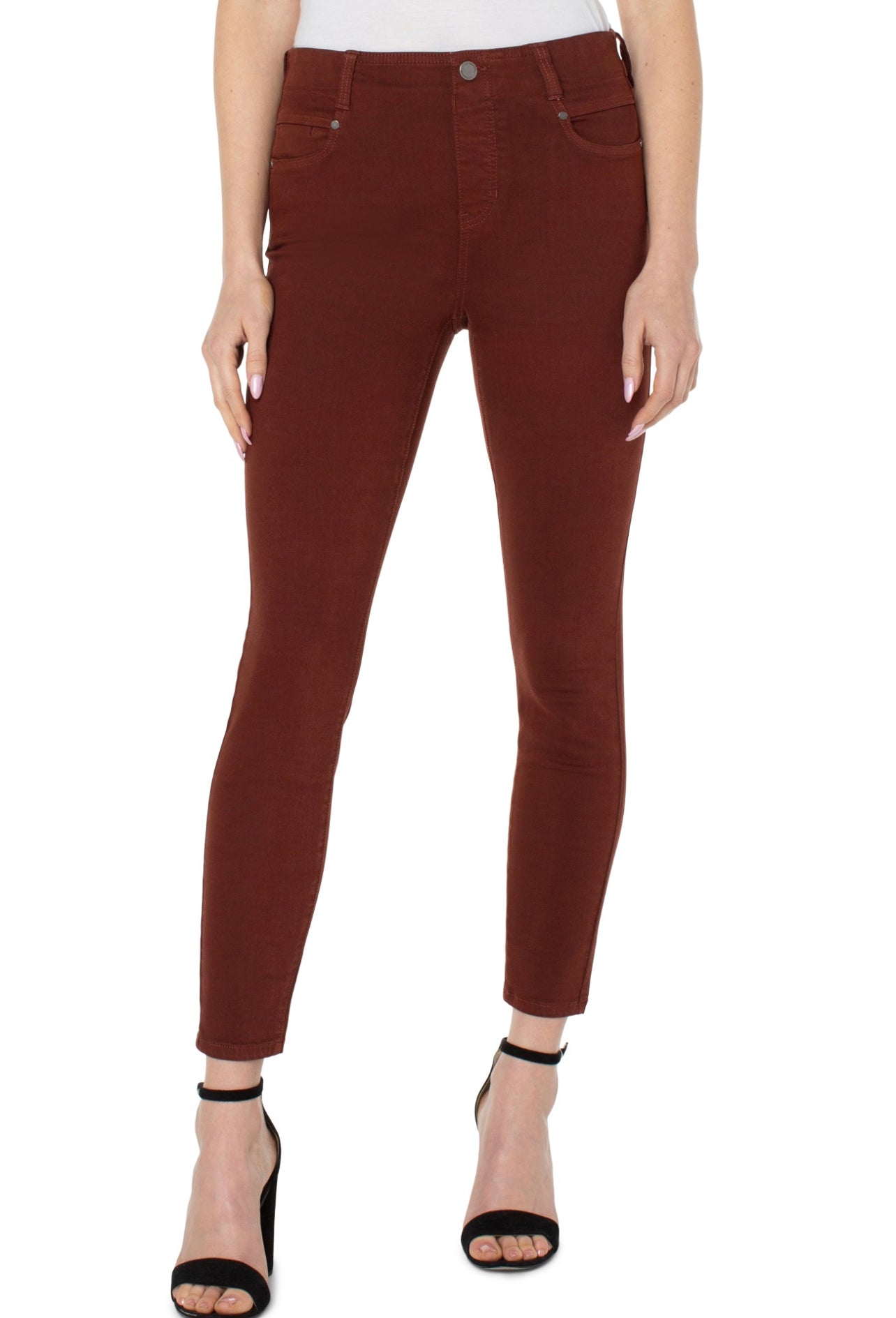 LIVERPOOL GIA GLIDER ANKLE SKINNY BRUNETTE