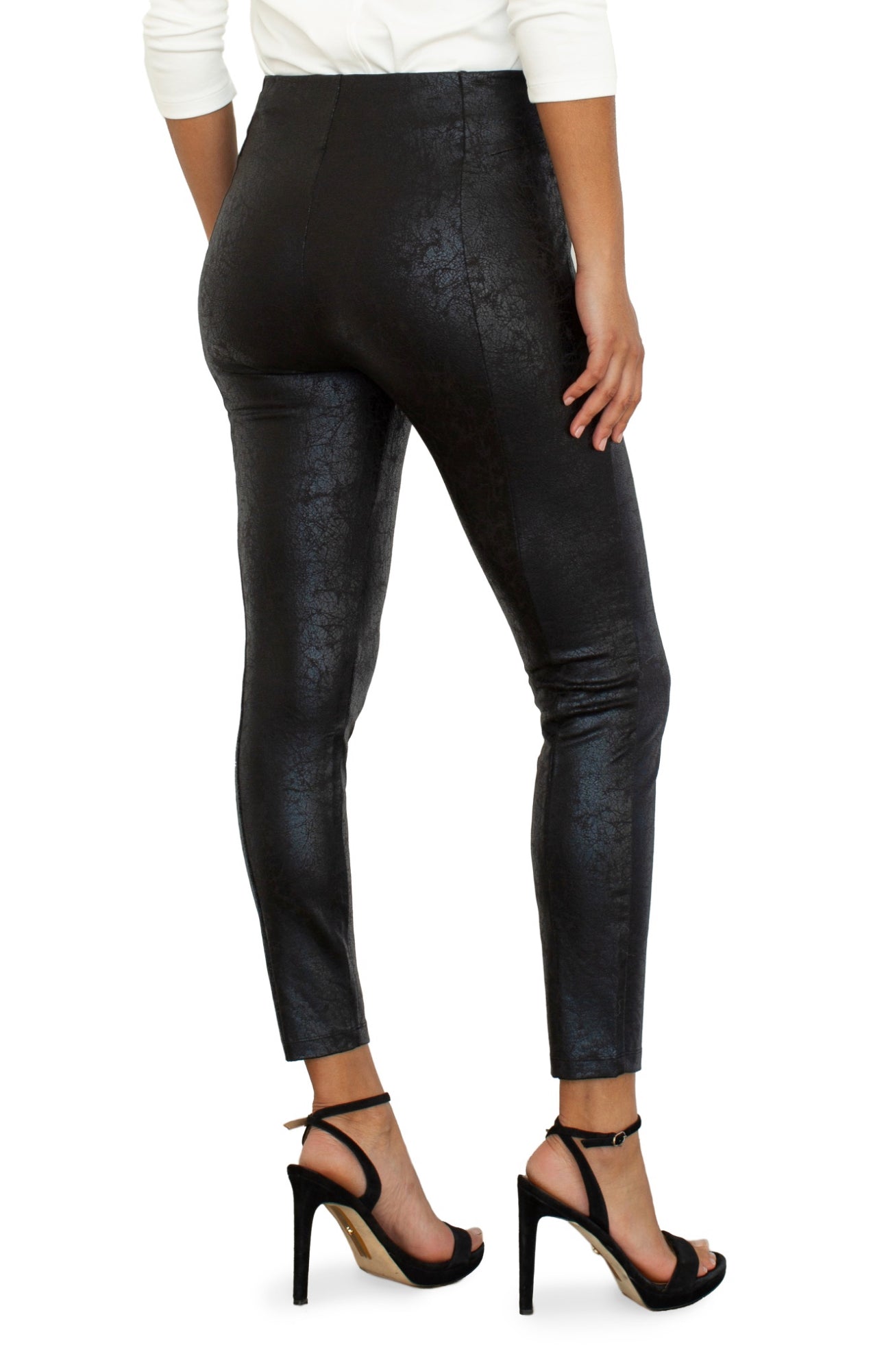REECE SEAMED PULL ON LEGGINGS with CRACKLE COATING