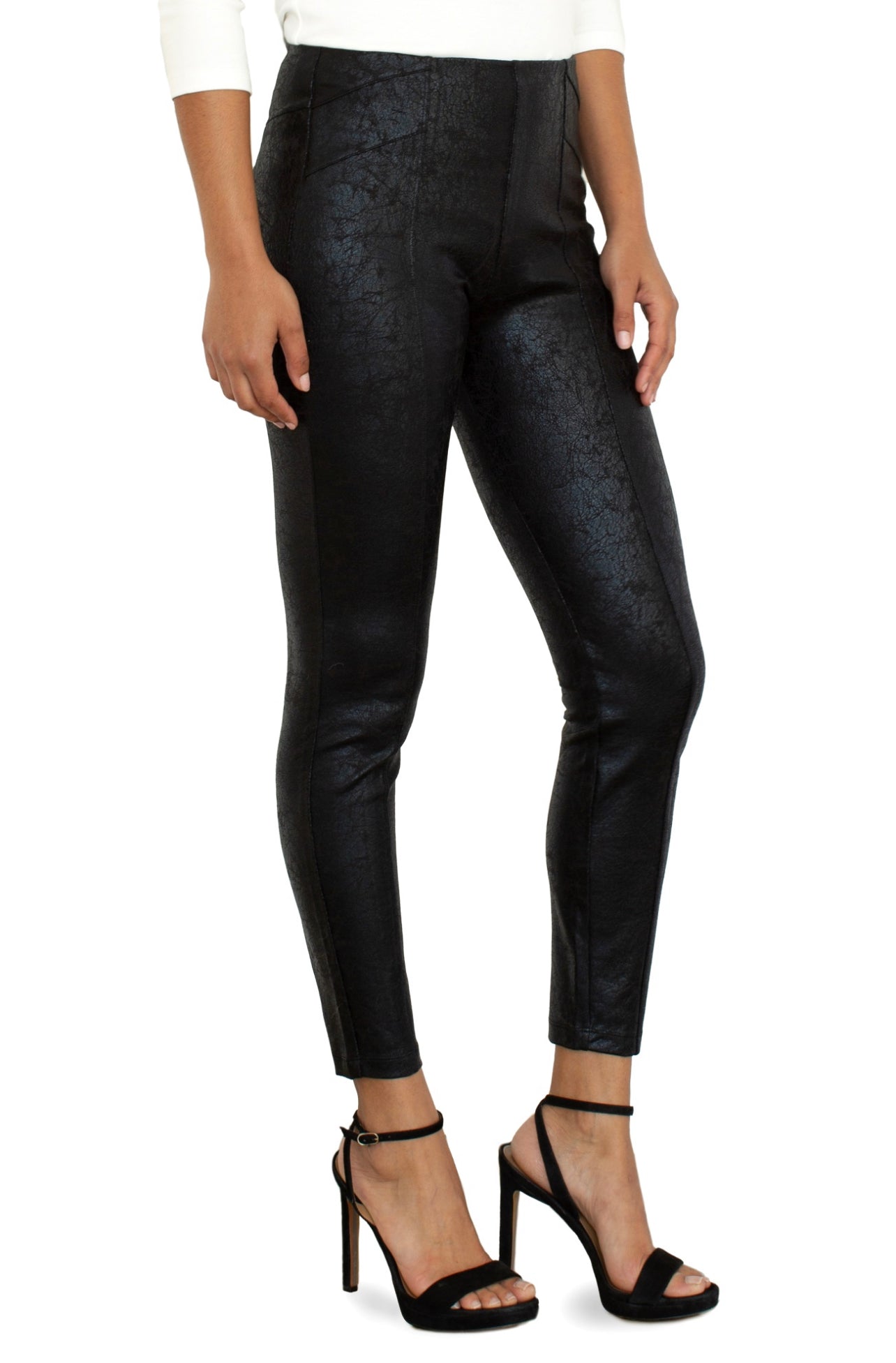REECE SEAMED PULL ON LEGGINGS with CRACKLE COATING