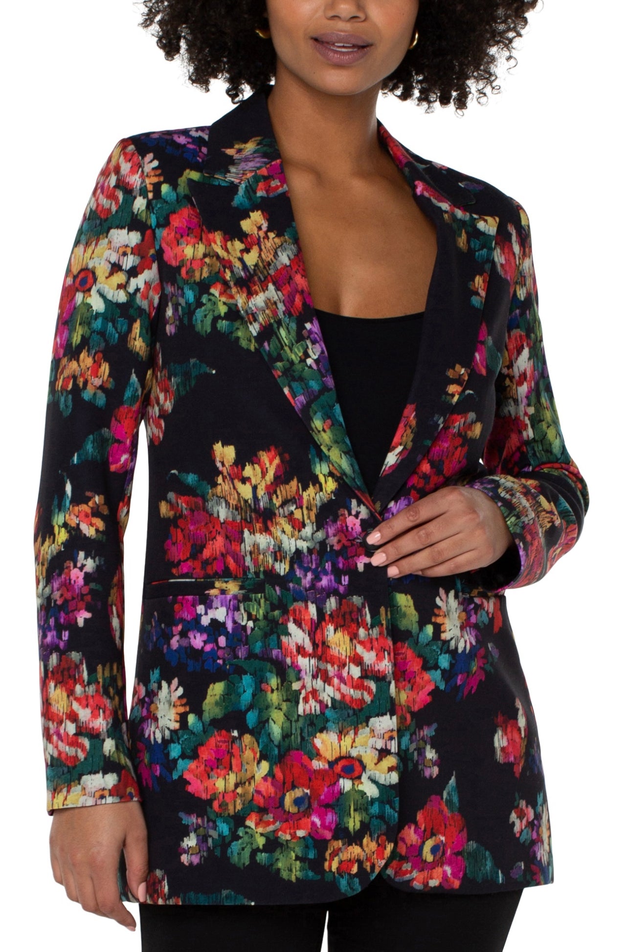 Button front boyfriend blazer