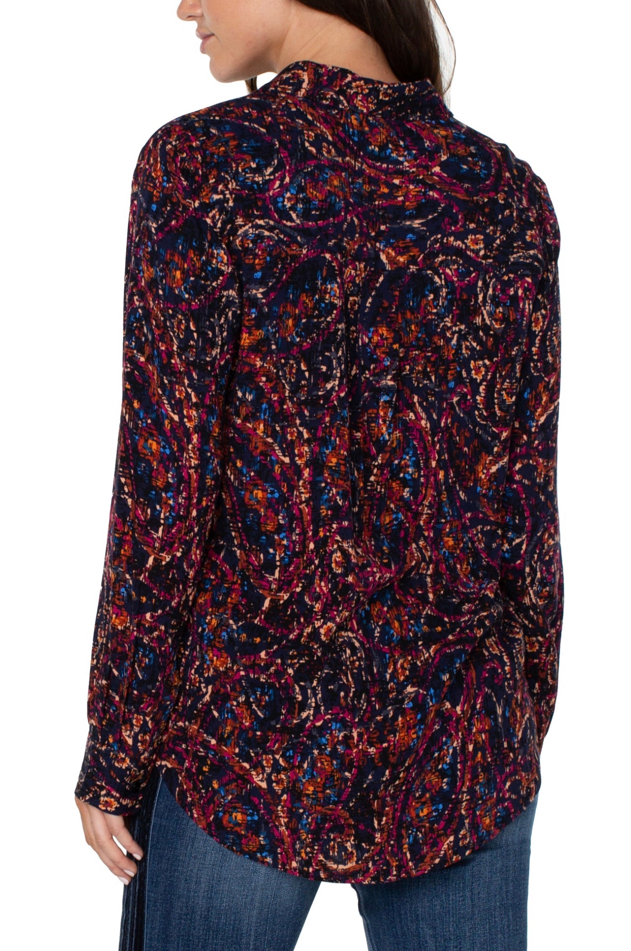 BUTTON UP WOVEN BLOUSE