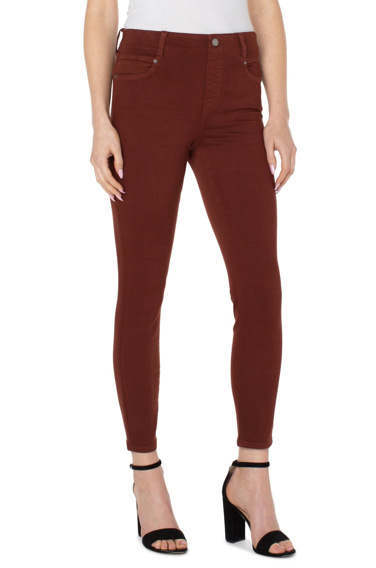 LIVERPOOL GIA GLIDER ANKLE SKINNY BRUNETTE