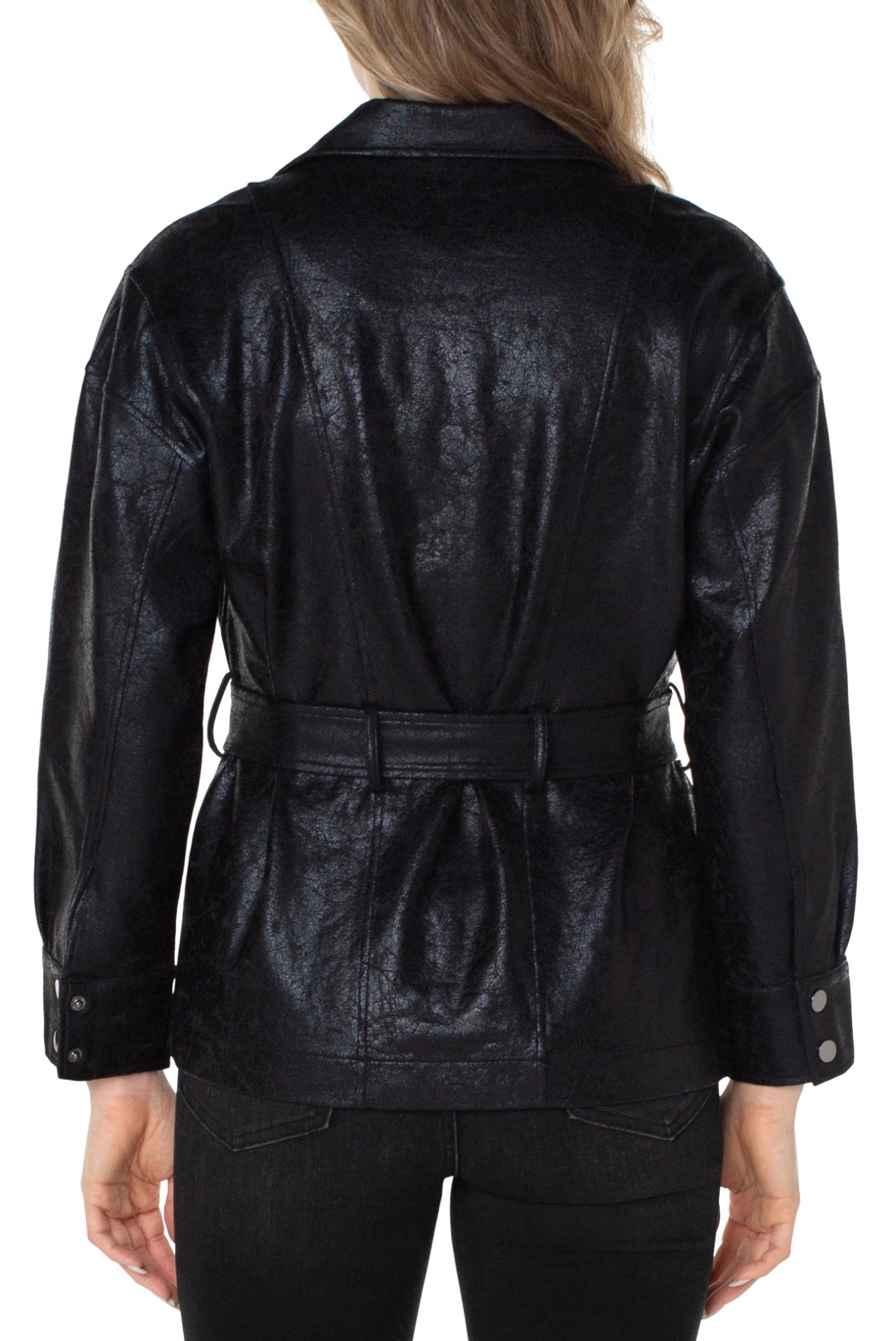 BELTED MOTO JACKET