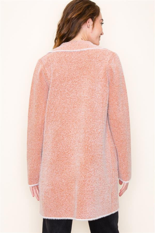 STACCATO JAQUARD COLLARED SWEATER COAT