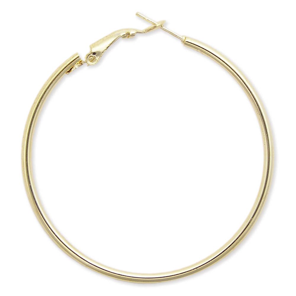 50mm Gold Metal Hoop Earring