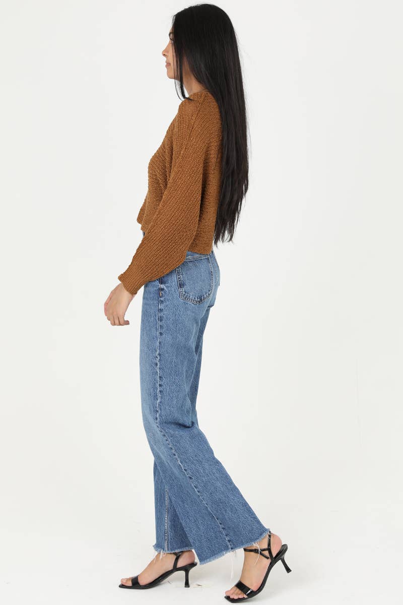 OPEN KNIT LIGHT WEIGHT PULLOVER SWEATER