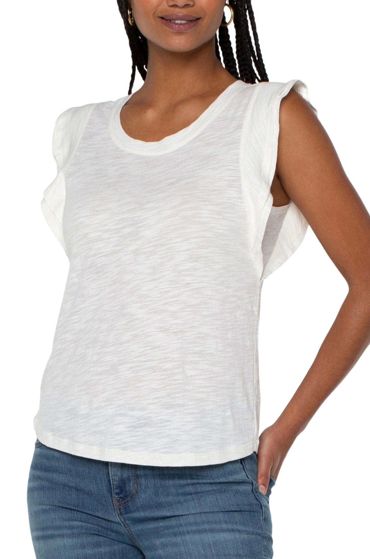 LIVERPOOL FLUTTER SLV TOP