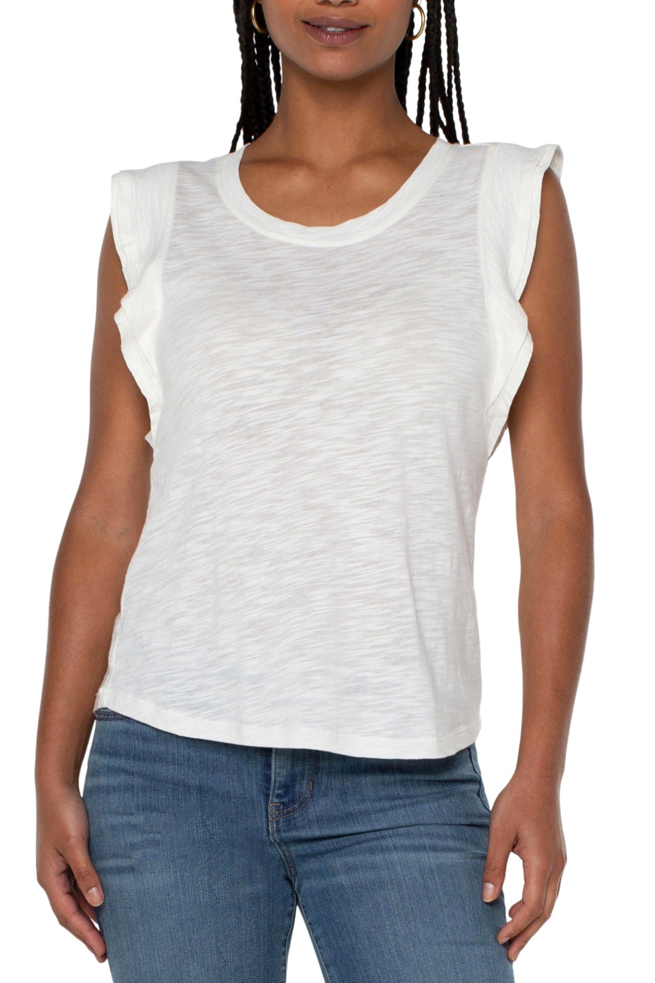 LIVERPOOL FLUTTER SLV TOP