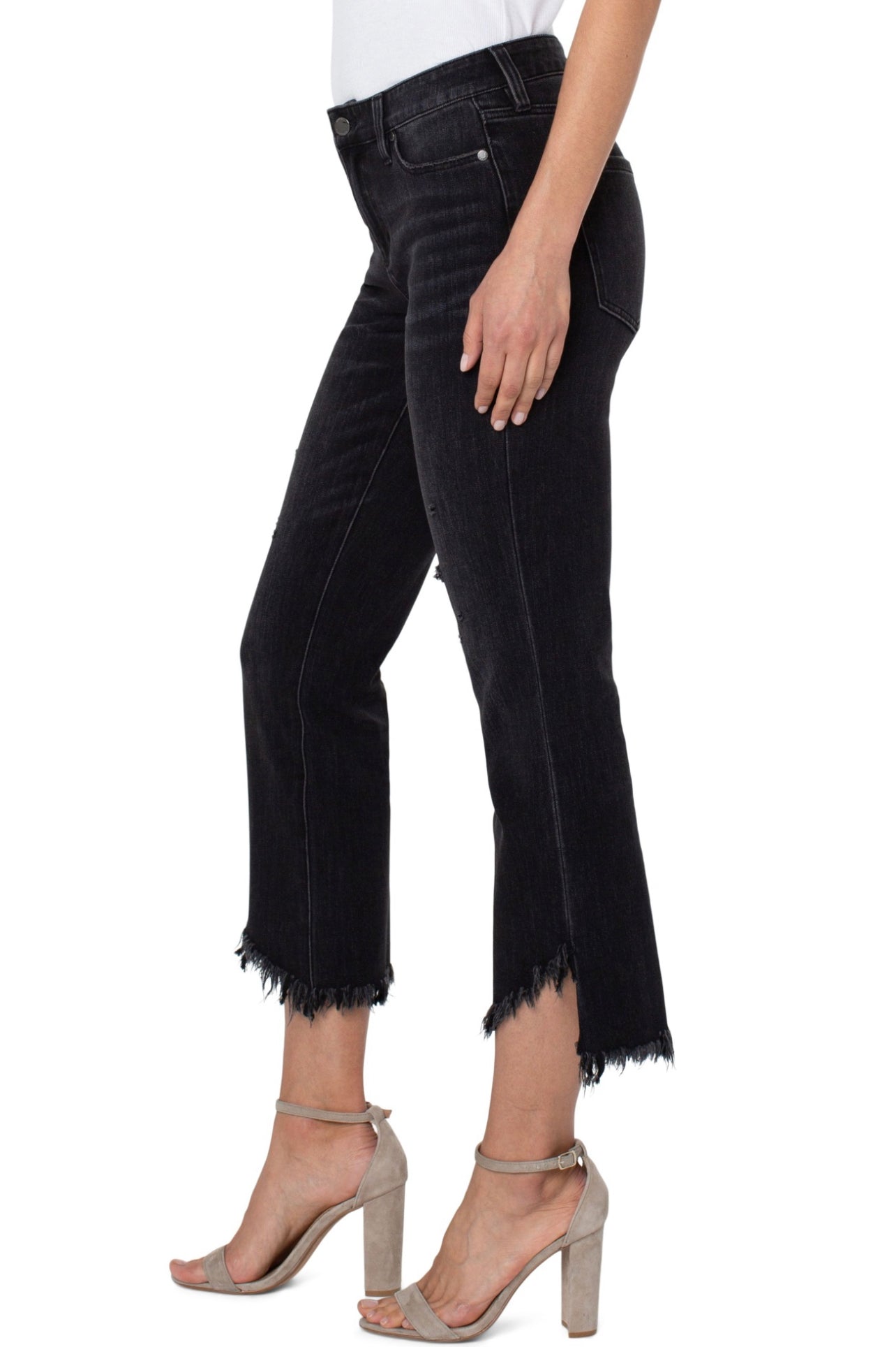 LIVERPOOL HANNAH FLARE FRINGE HEM