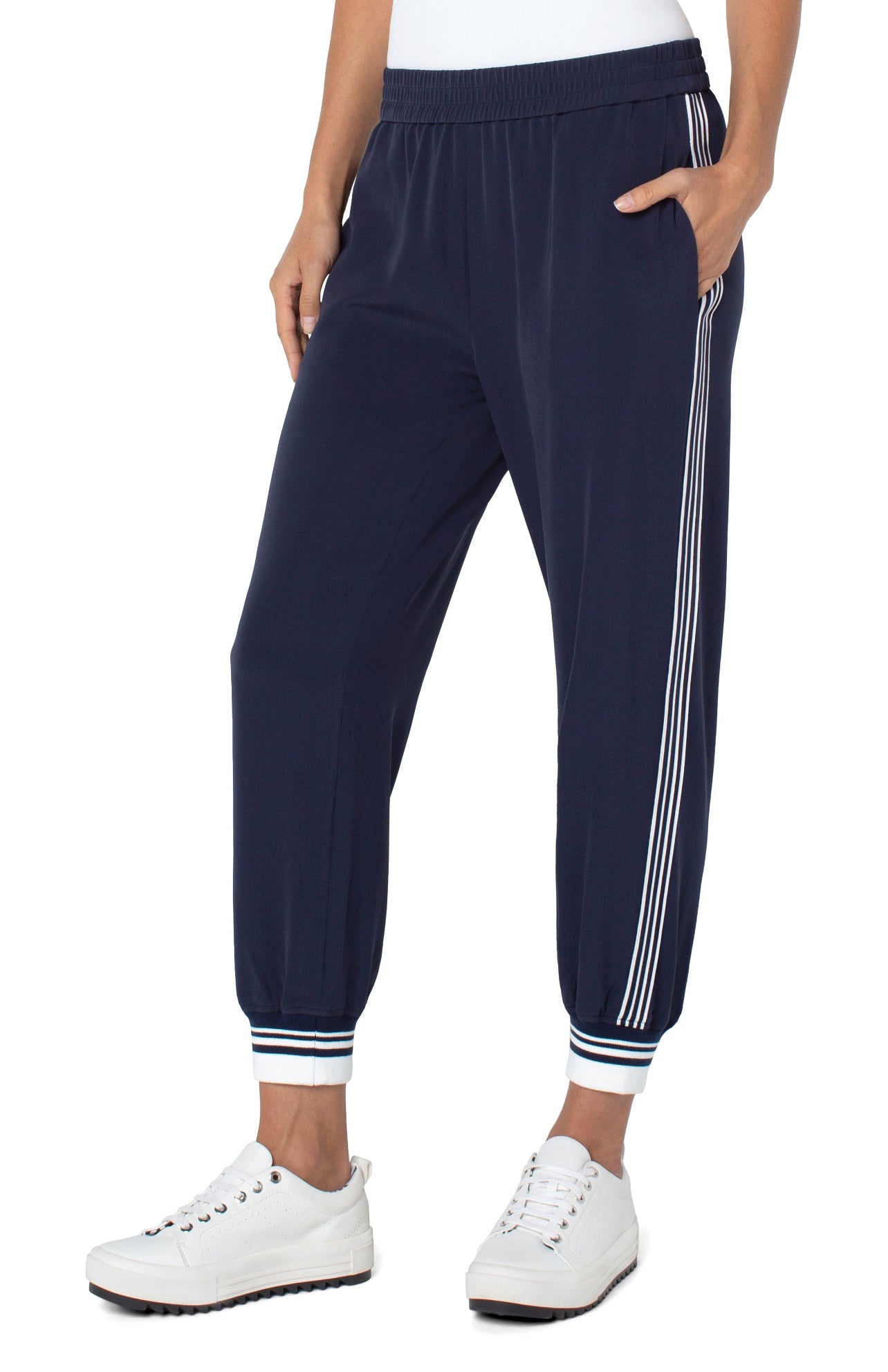 LIVERPOOL PULL ON JOGGER SIDE STRIPES