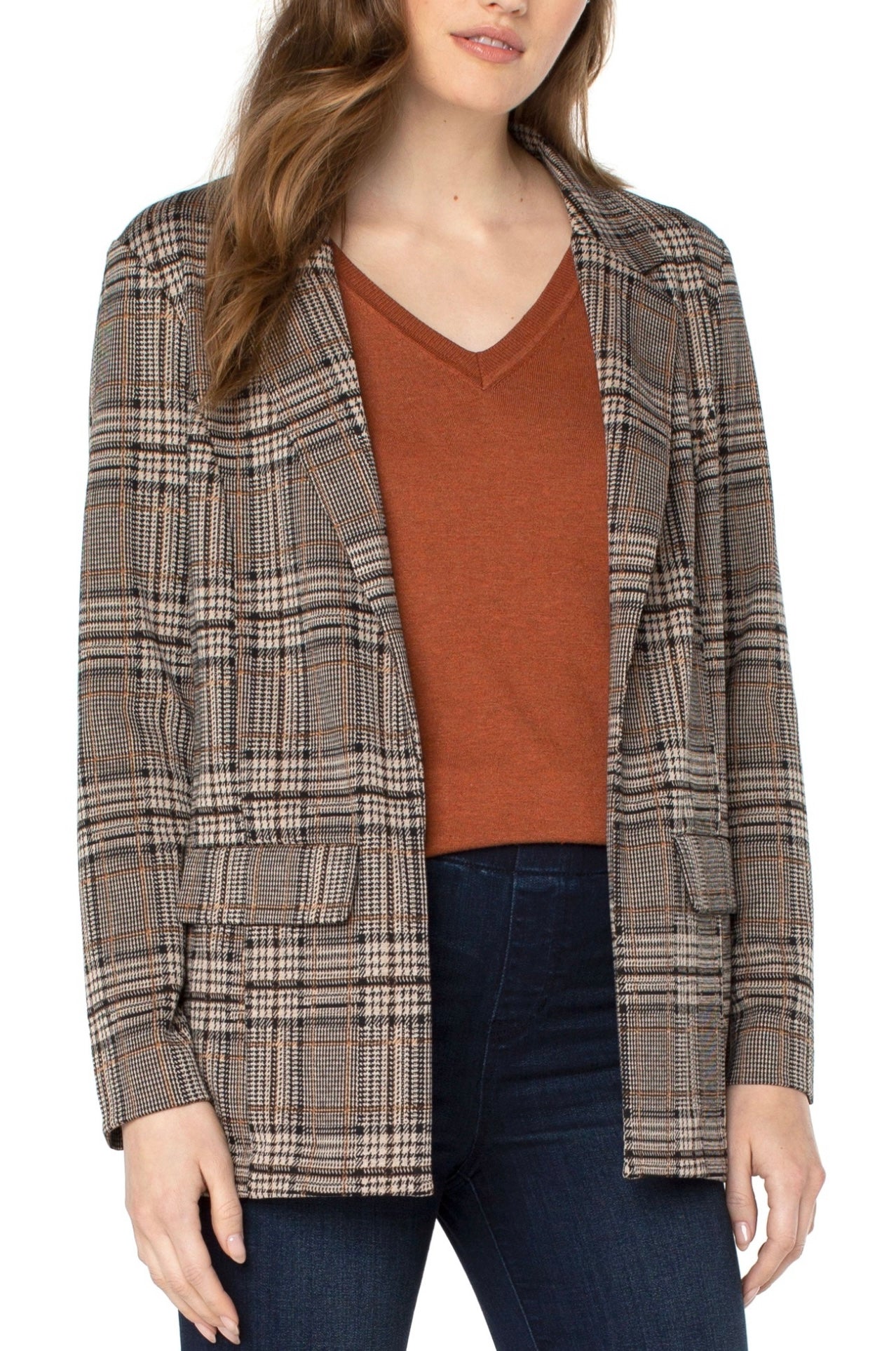 LIVERPOOL BOYFRIEND PLAID BLAZER