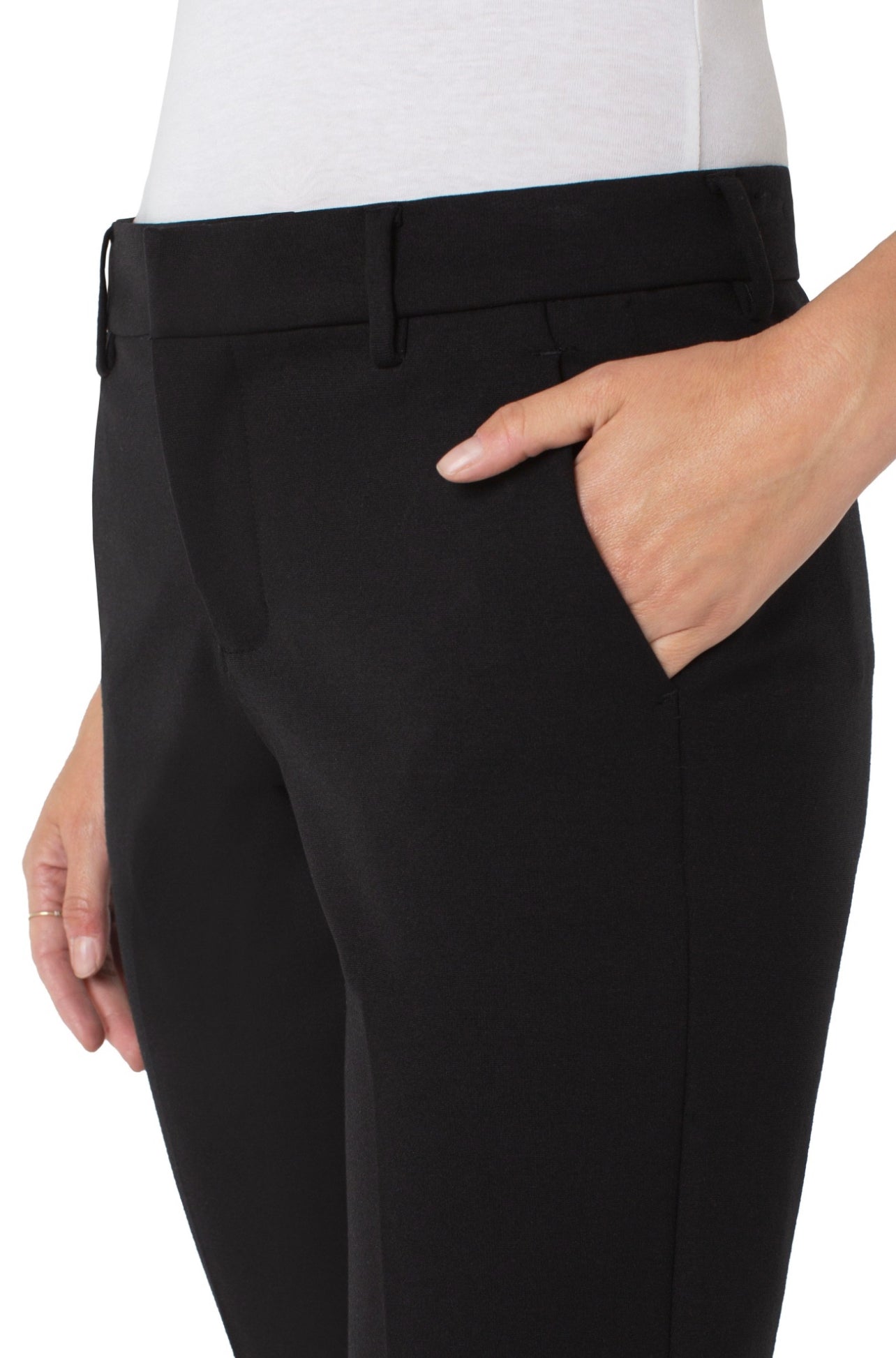 LIVERPOOL THE KNIT TROUSER BLACK