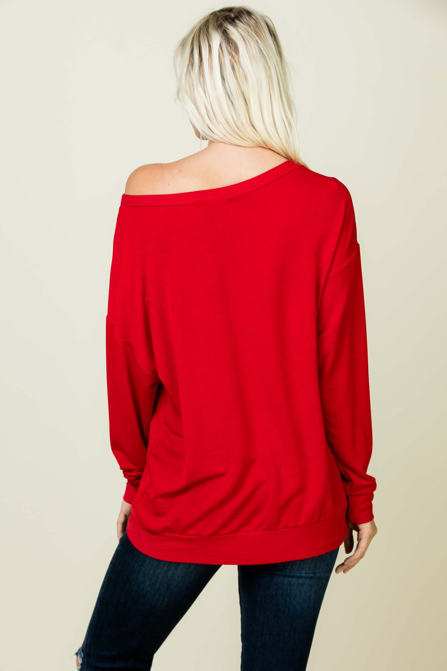 RED BOAT NECK RED SOFT TOP WITH HEART