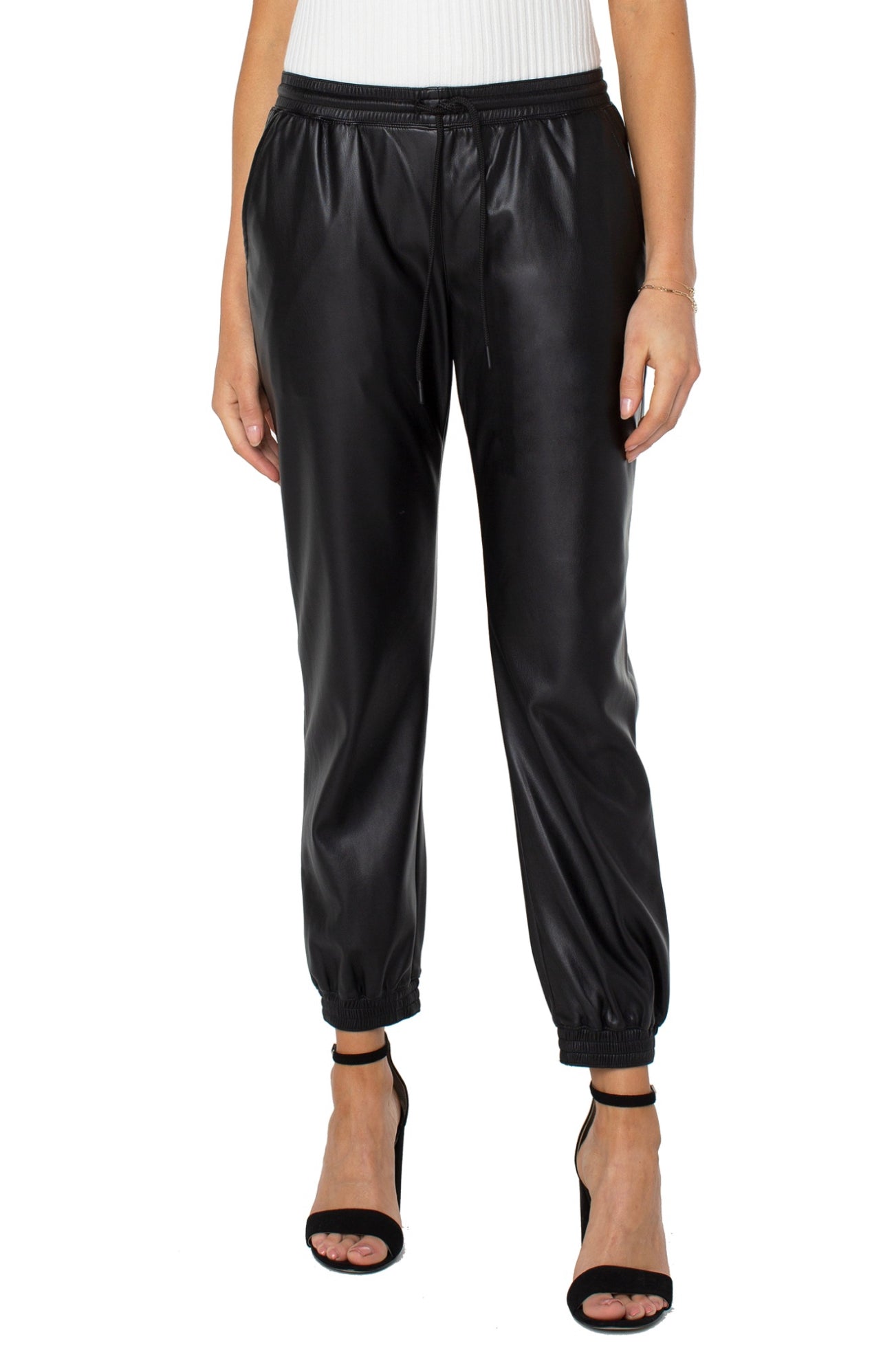 LIVERPOOL PULL ON PLEATHER JOGGER