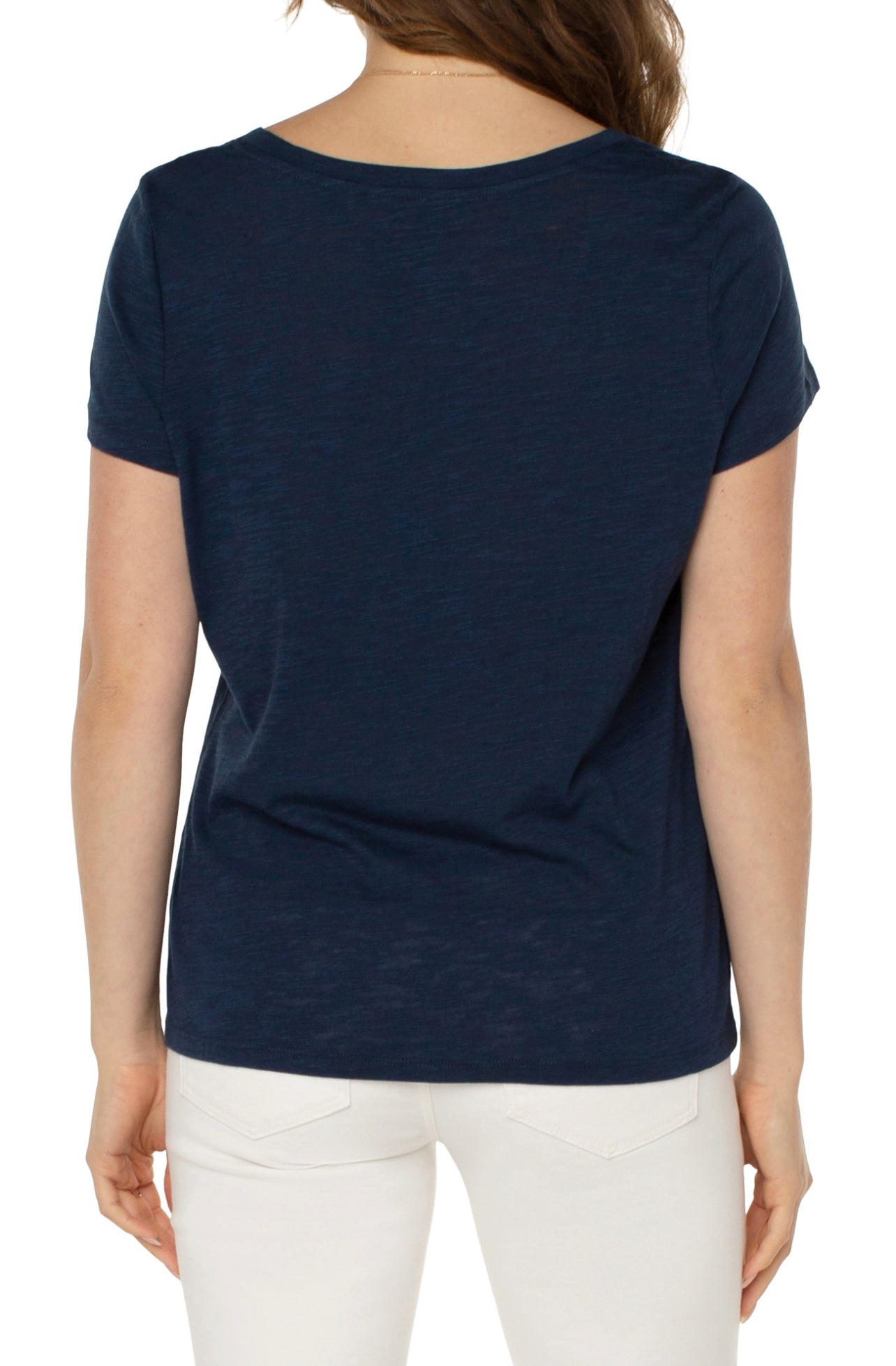 SHORT SLV V-NECK TEE