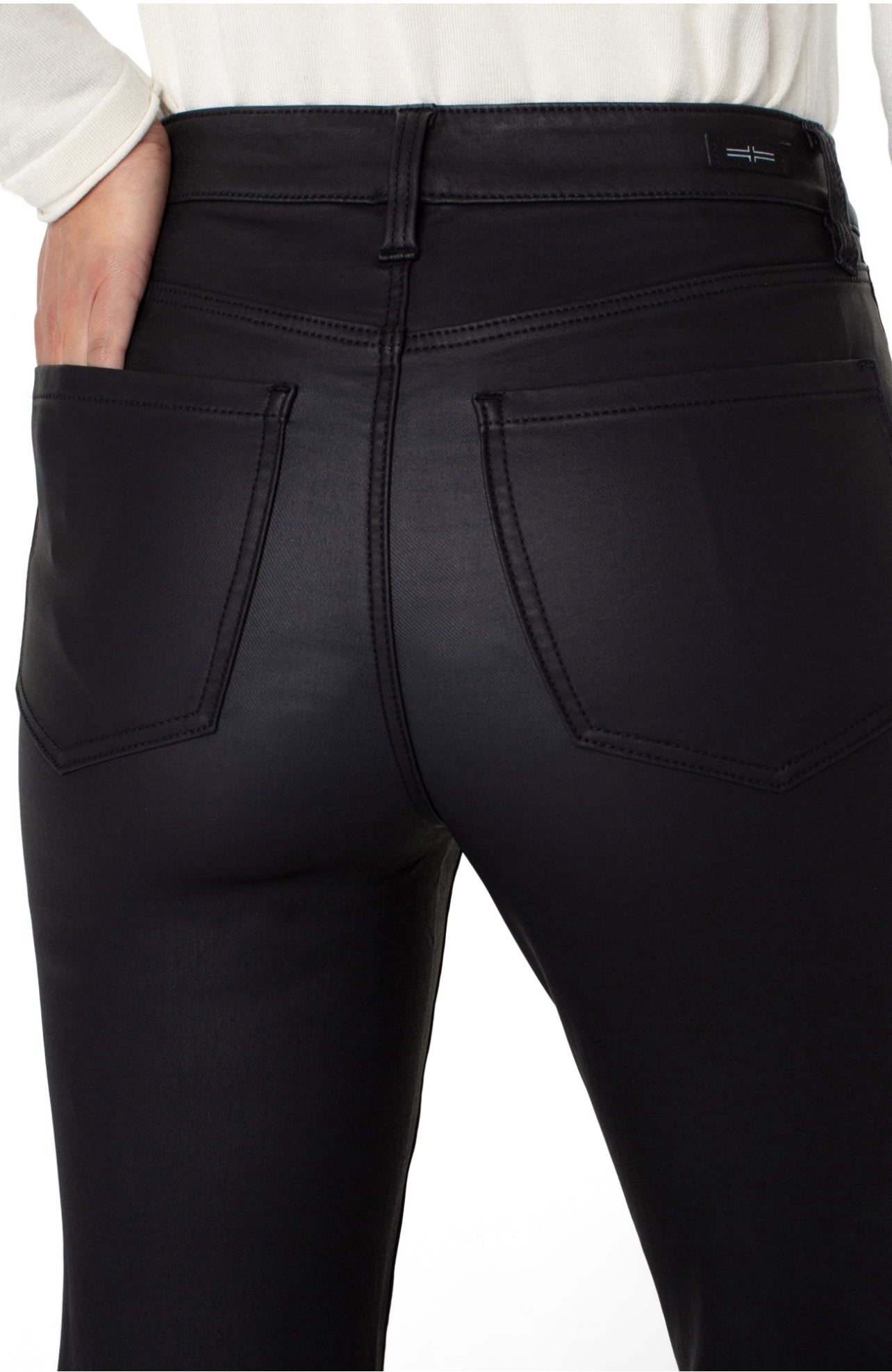 LIVERPOOL BLACK KENNEDY CROP STRAIGHT