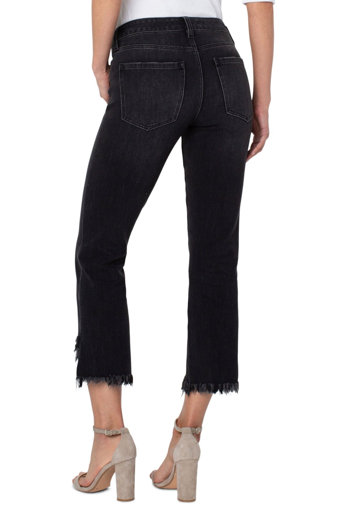 LIVERPOOL HANNAH FLARE FRINGE HEM