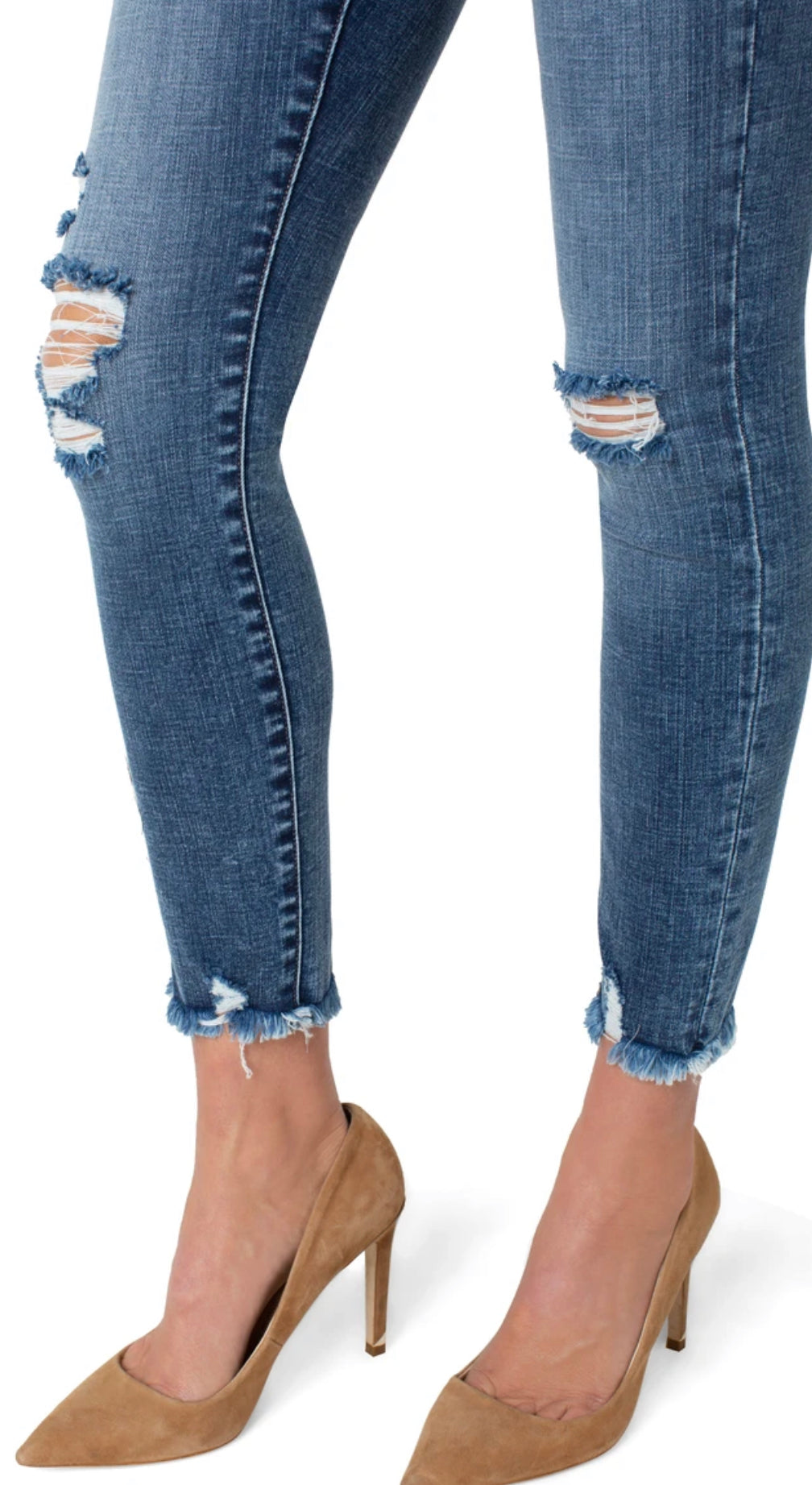 LIVERPOOL GIA GLIDER DISTRESSED ANKLE SKINNY