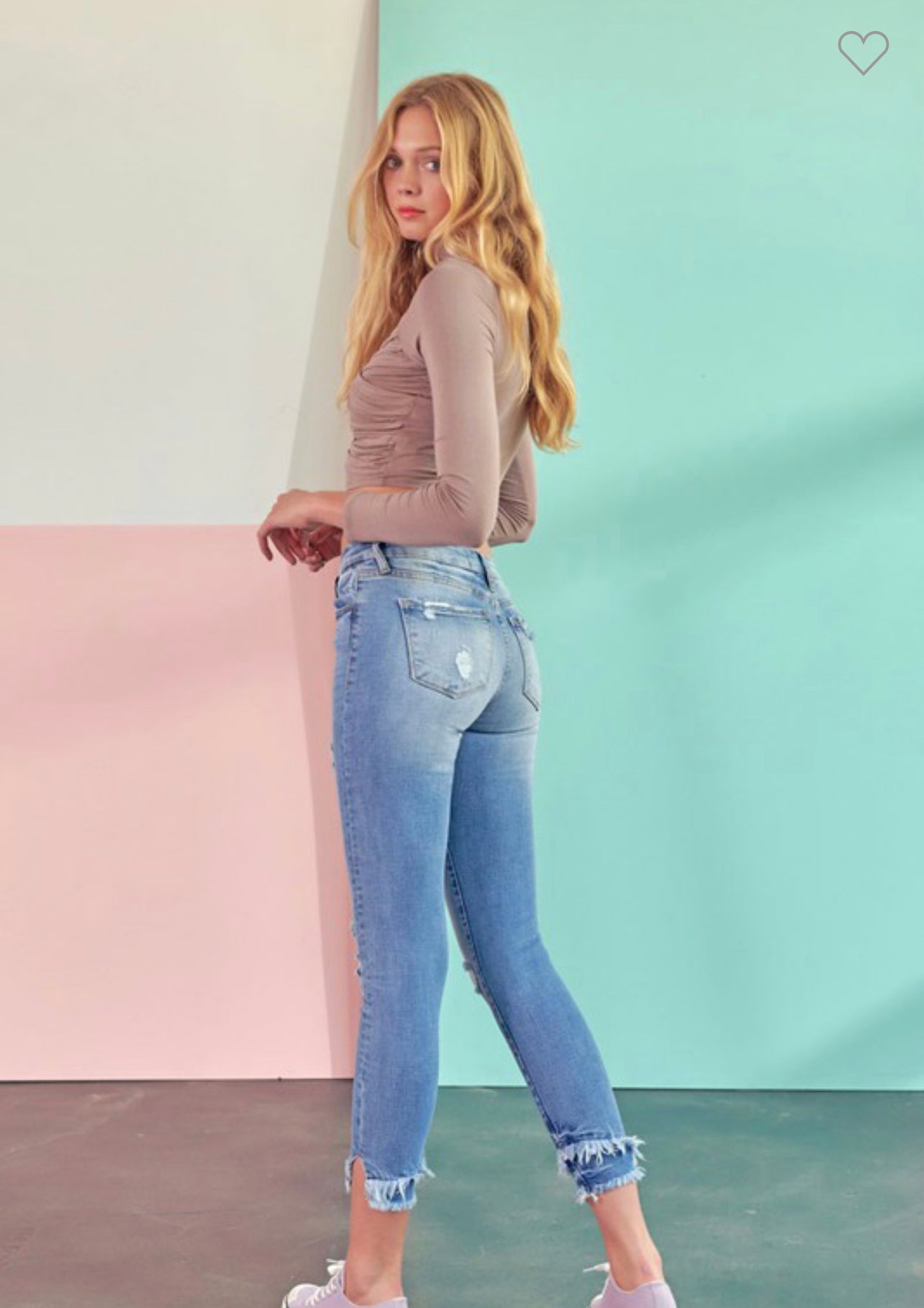 KANCAN JEANS MID RISE ANKLE SKINNY