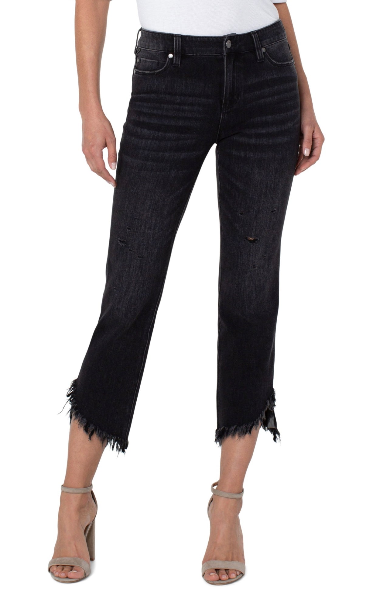 LIVERPOOL HANNAH FLARE FRINGE HEM