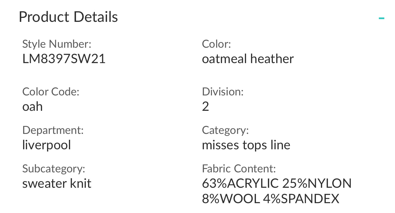 LIVERPOOL OATMEAL HEATHER SWEATER