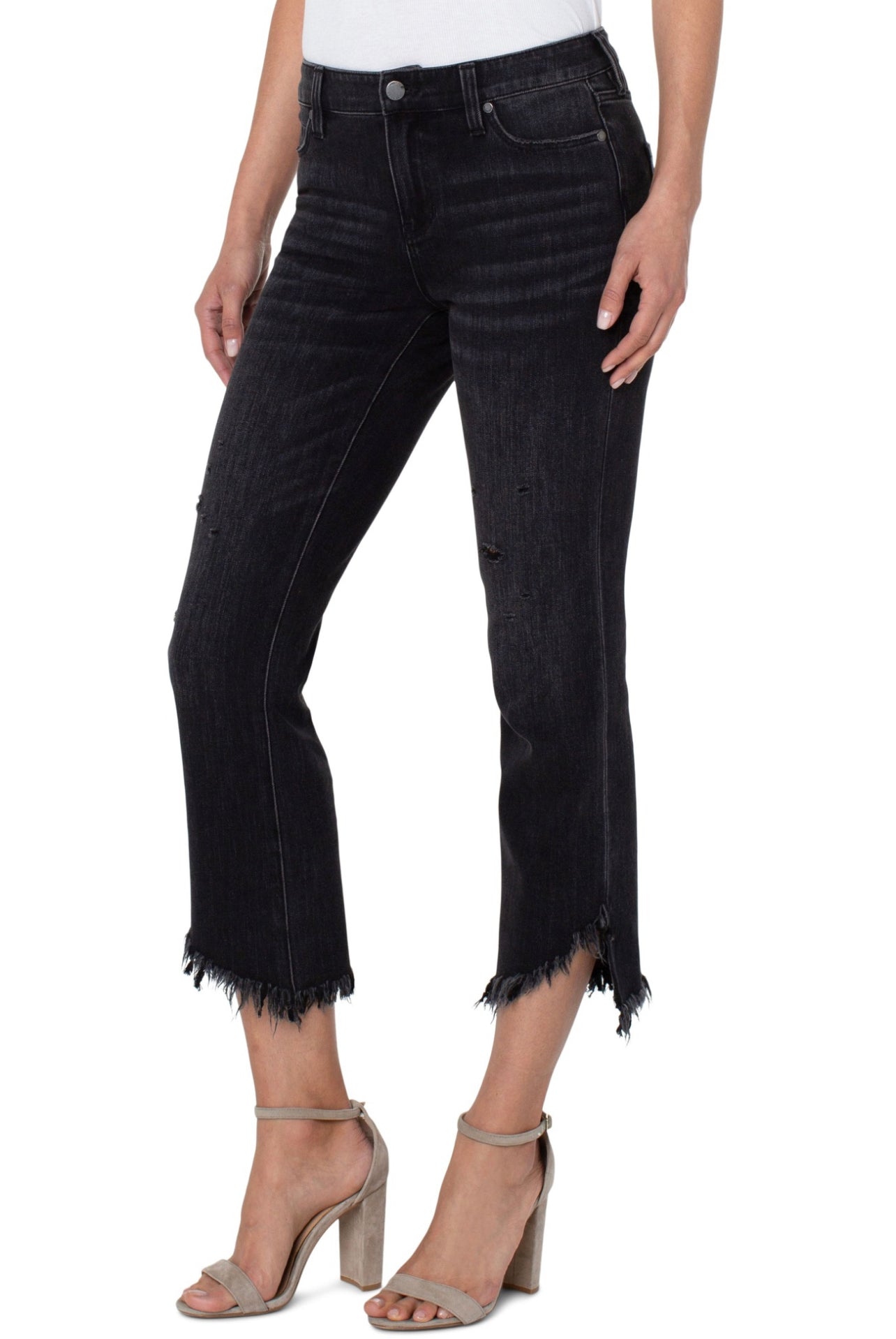 LIVERPOOL HANNAH FLARE FRINGE HEM