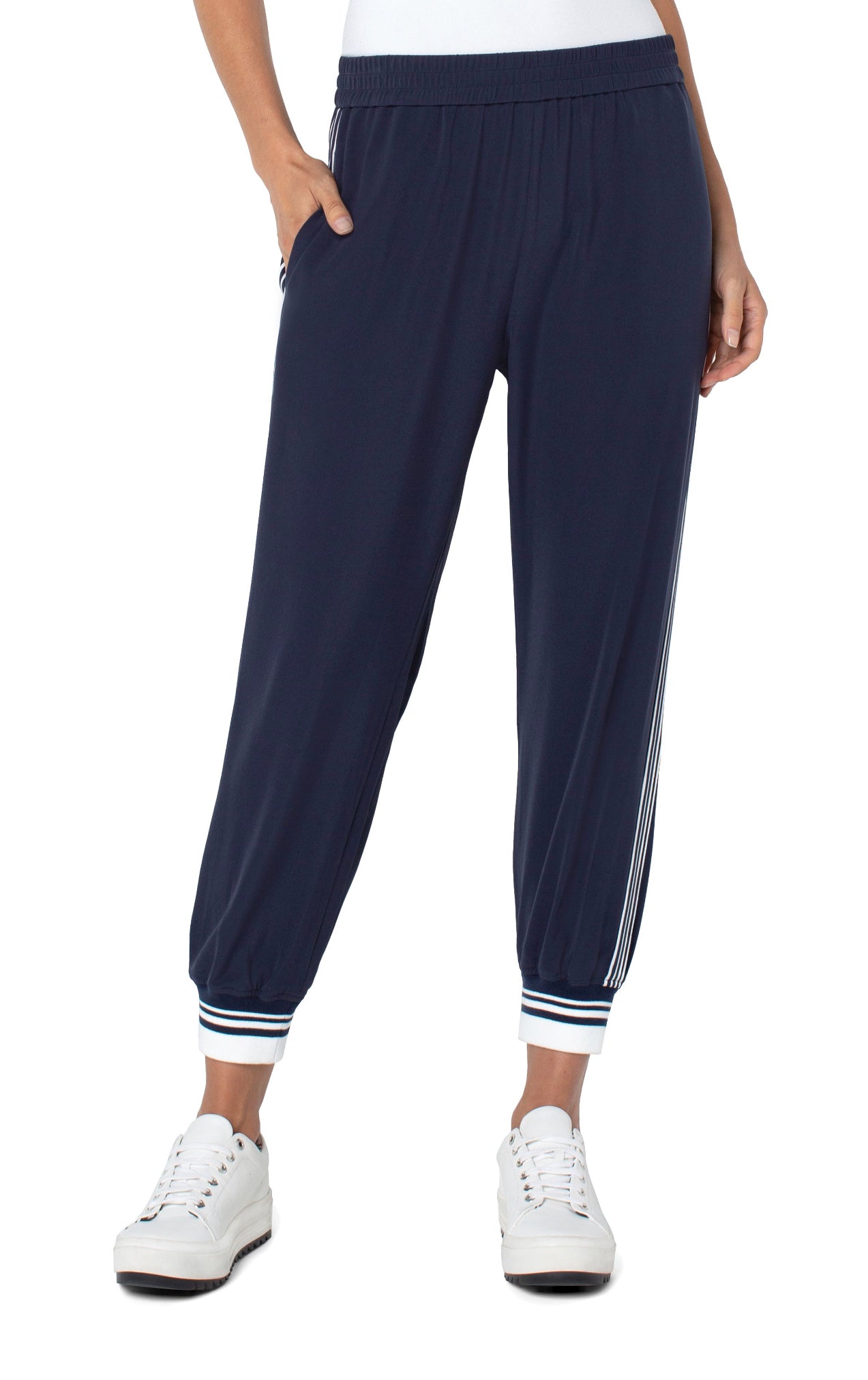 LIVERPOOL PULL ON JOGGER SIDE STRIPES