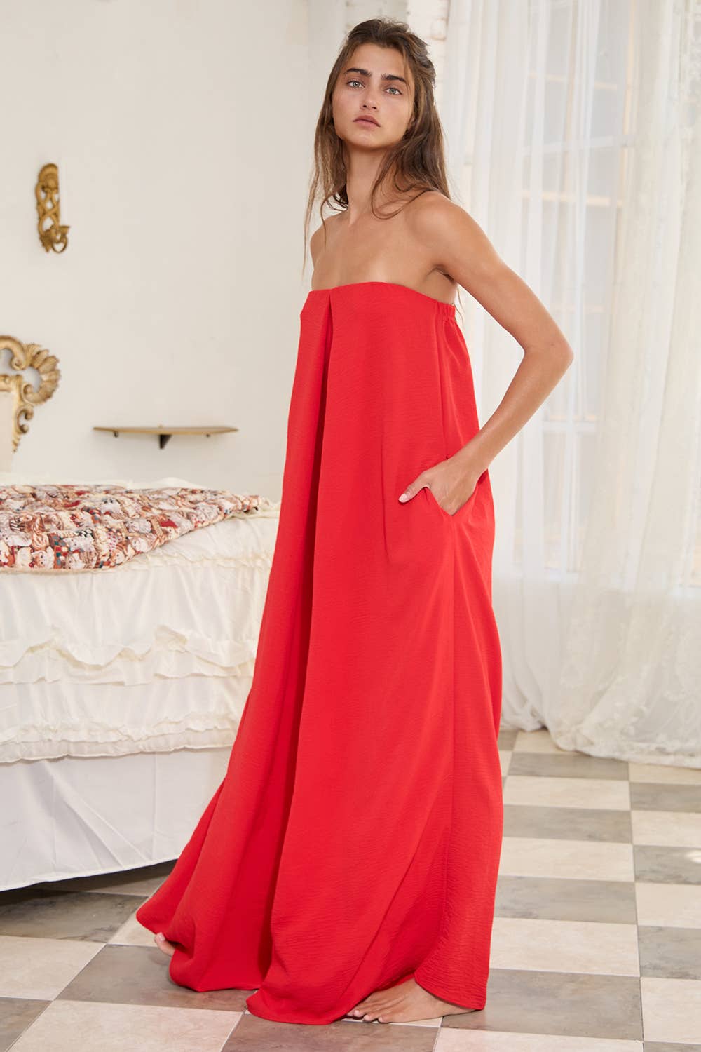 Strapless Flowy Jumpsuit
