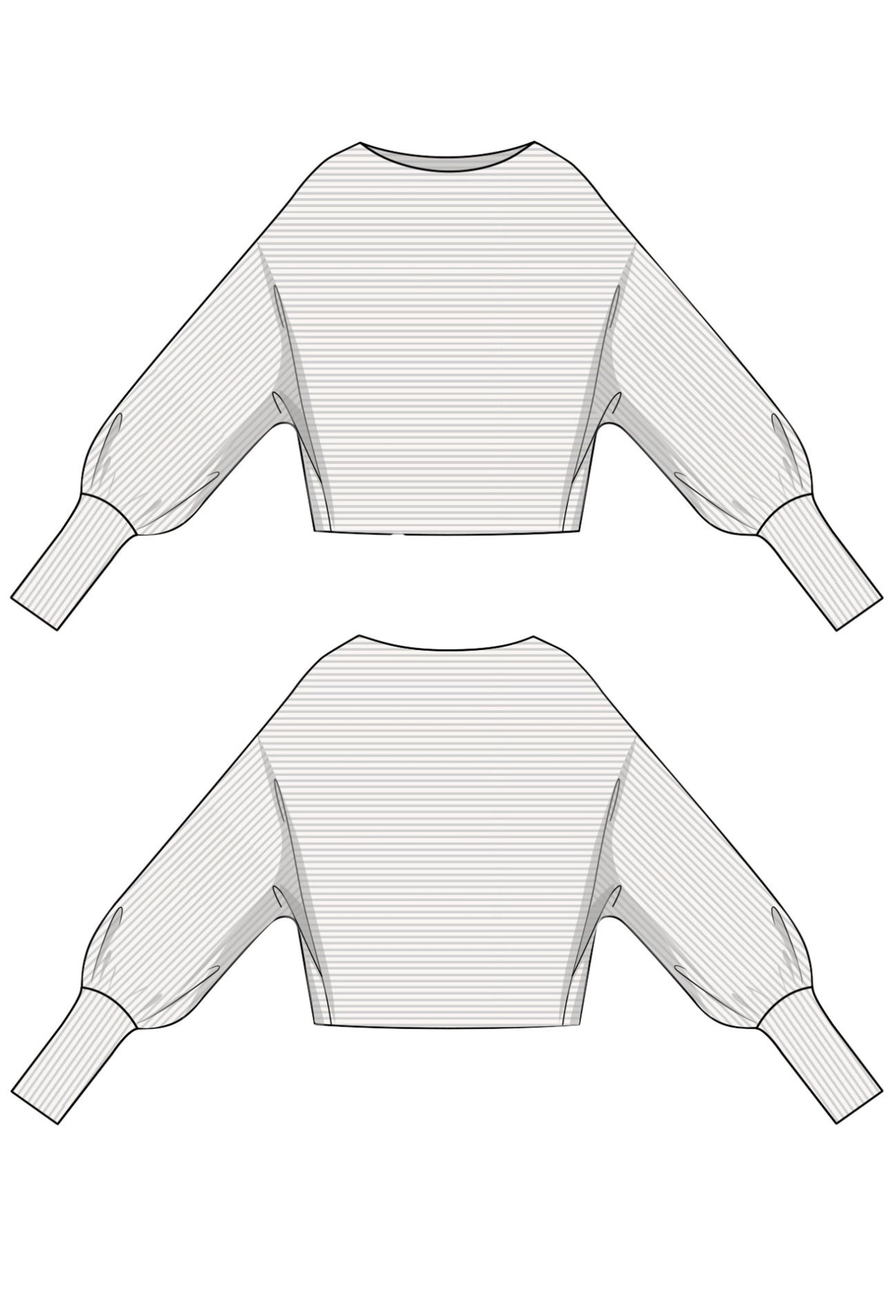 LONG SLEEVE BOAT NECK DOLMAN SWEATER