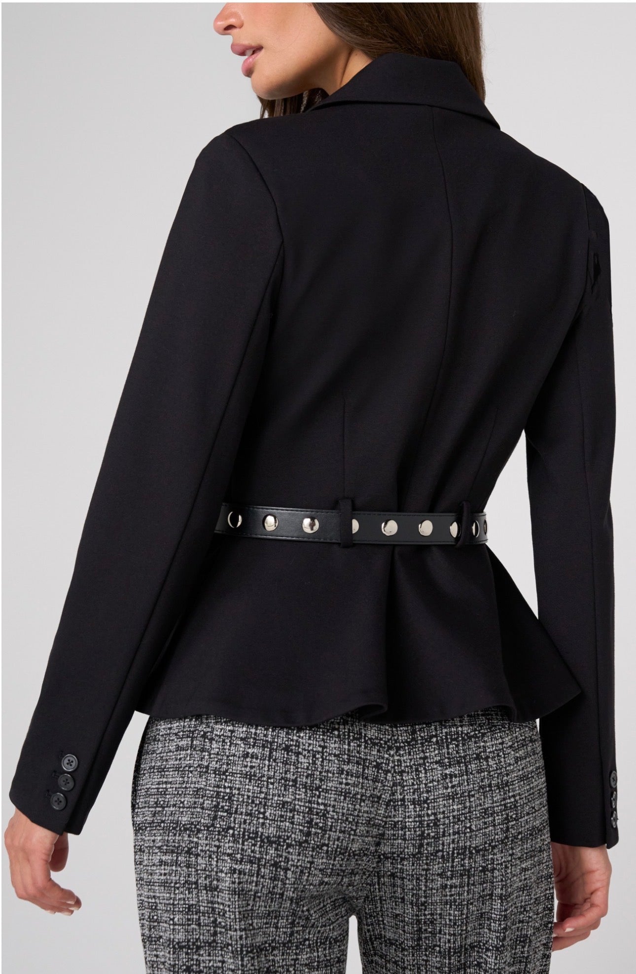 Belted Peplum Blazer ￼